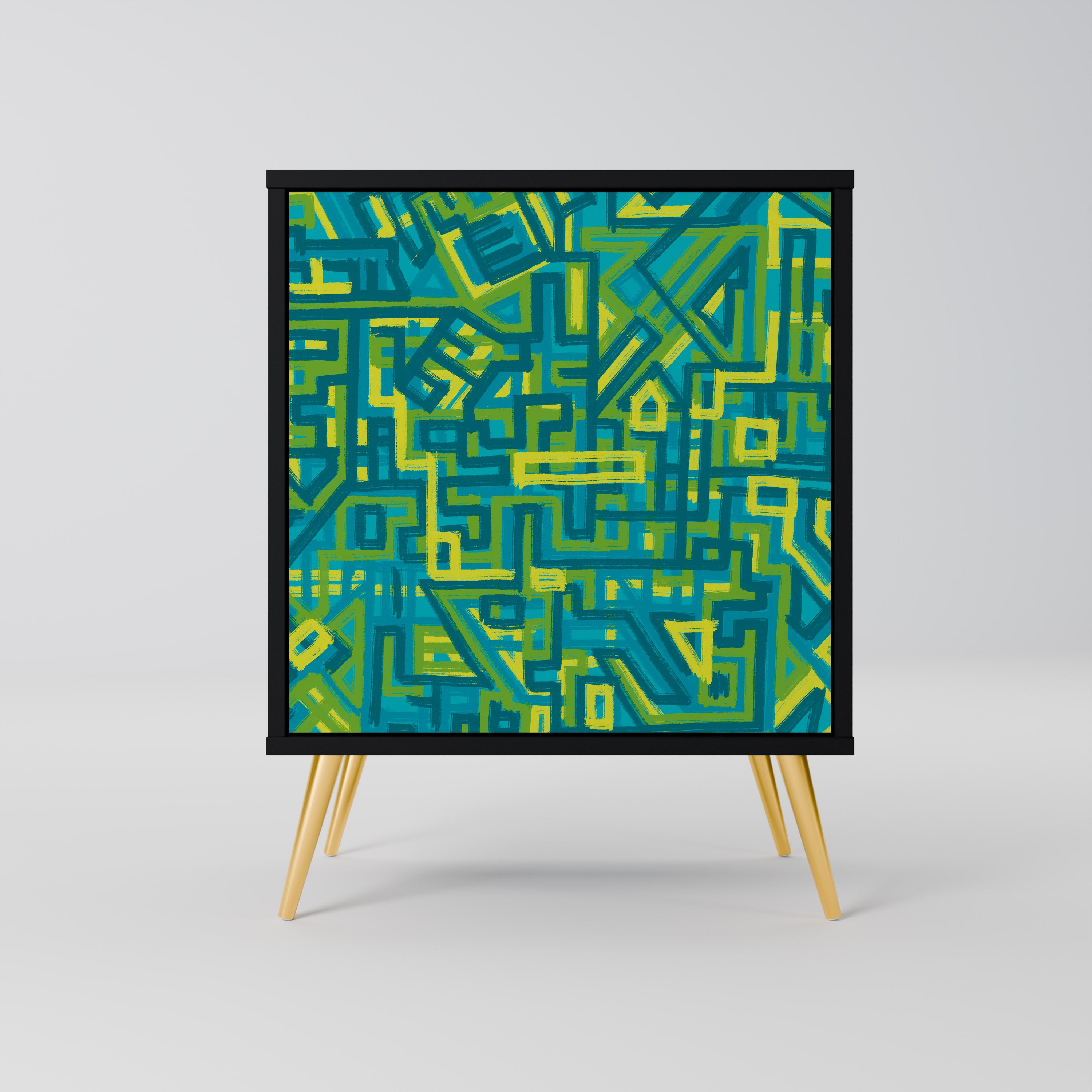 NOSTALGIC MEMORIES Sideboard mit 1 Tür in Schwarz