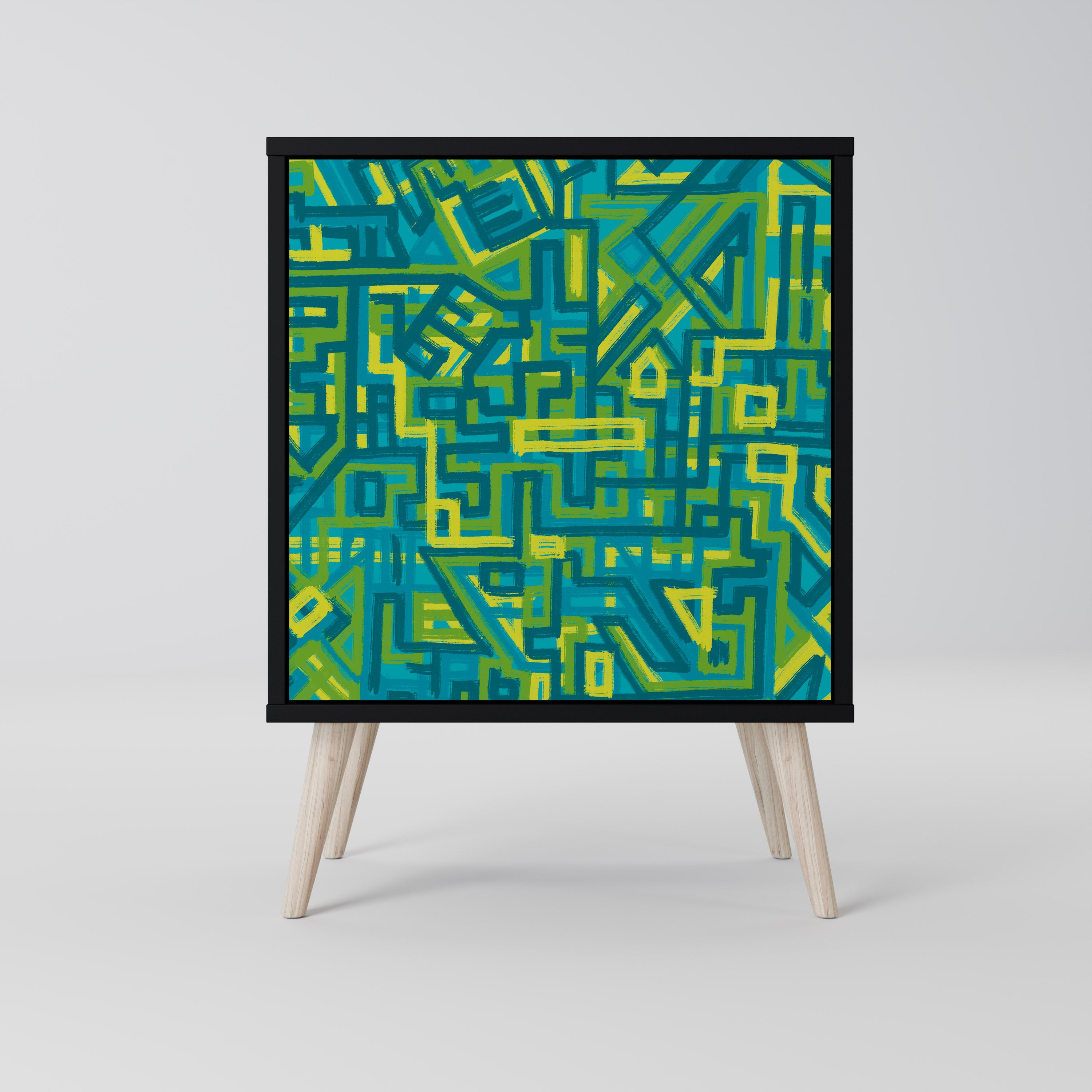 NOSTALGIC MEMORIES Sideboard mit 1 Tür in Schwarz