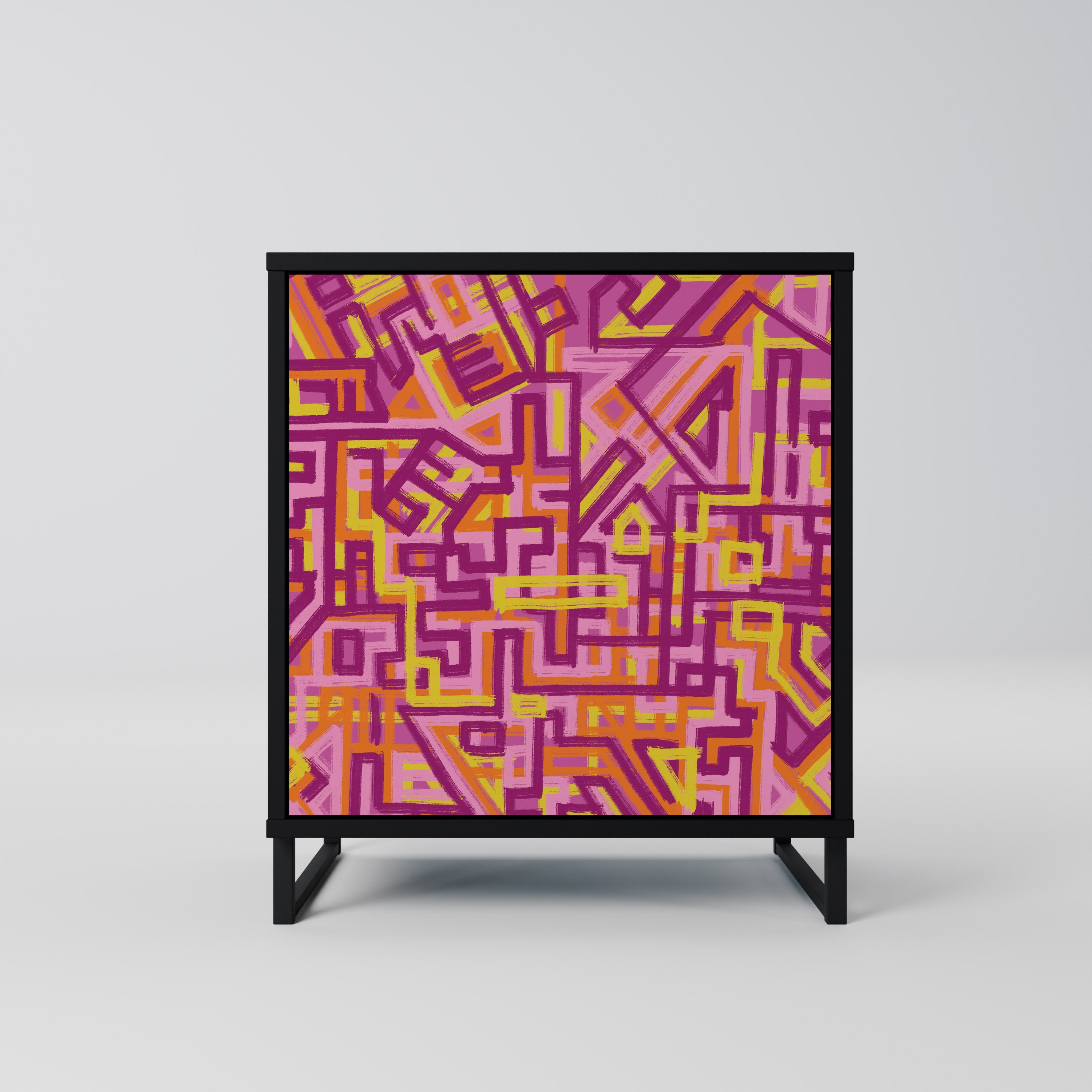 LOVELY MEMORIES Sideboard mit 1 Tür in Schwarz