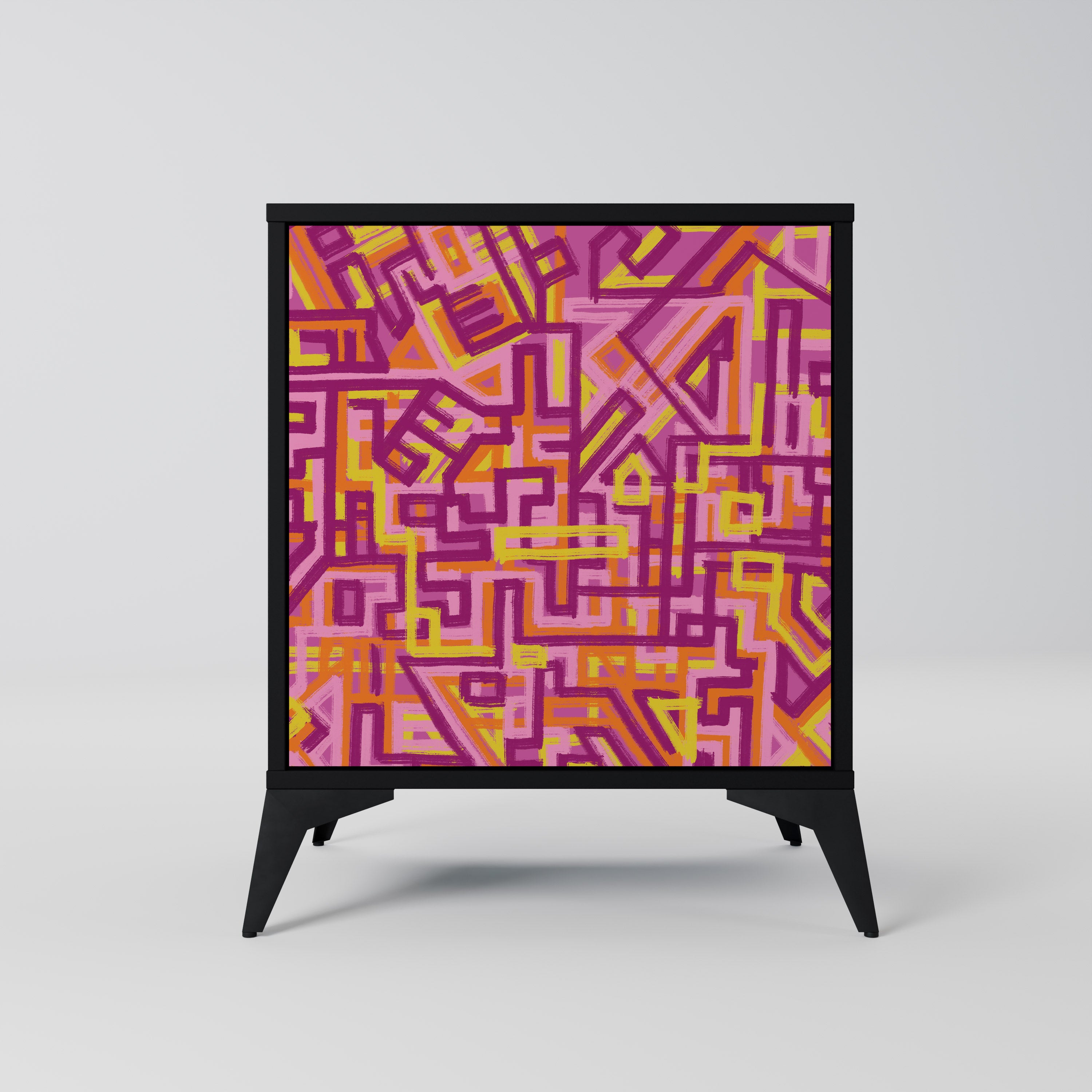 LOVELY MEMORIES Sideboard mit 1 Tür in Schwarz