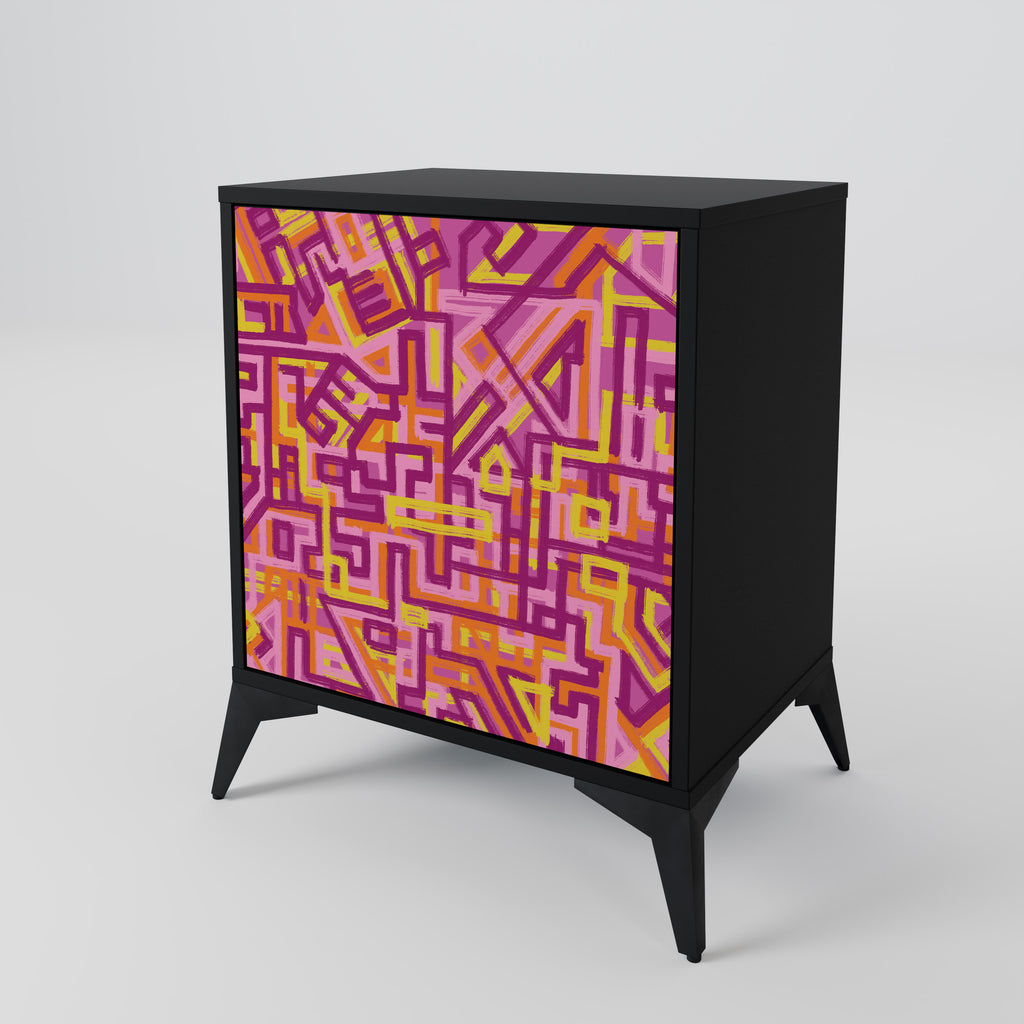 LOVELY MEMORIES Sideboard mit 1 Tür in Schwarz