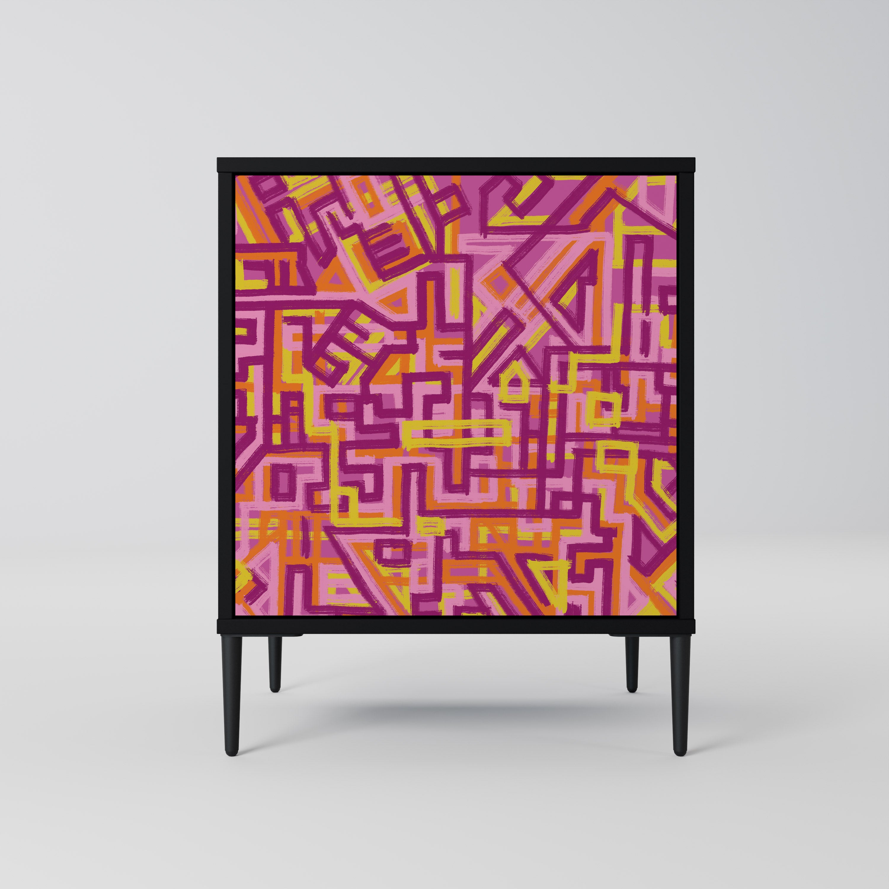 LOVELY MEMORIES Sideboard mit 1 Tür in Schwarz