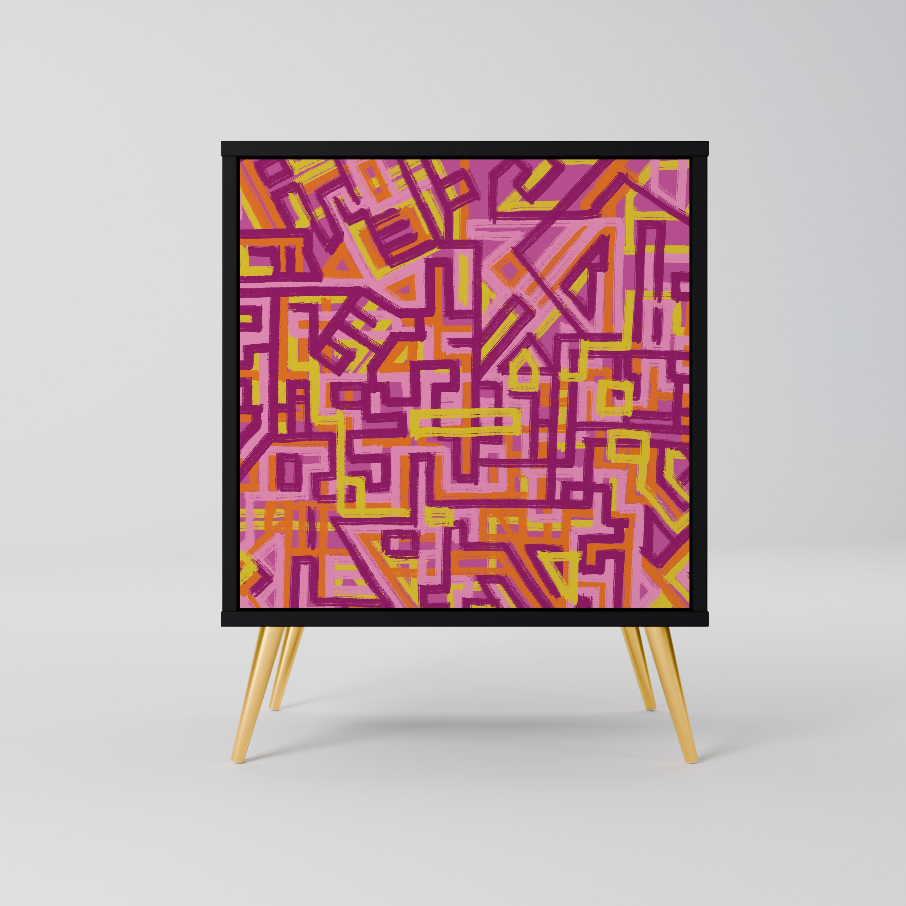 LOVELY MEMORIES Sideboard mit 1 Tür in Schwarz