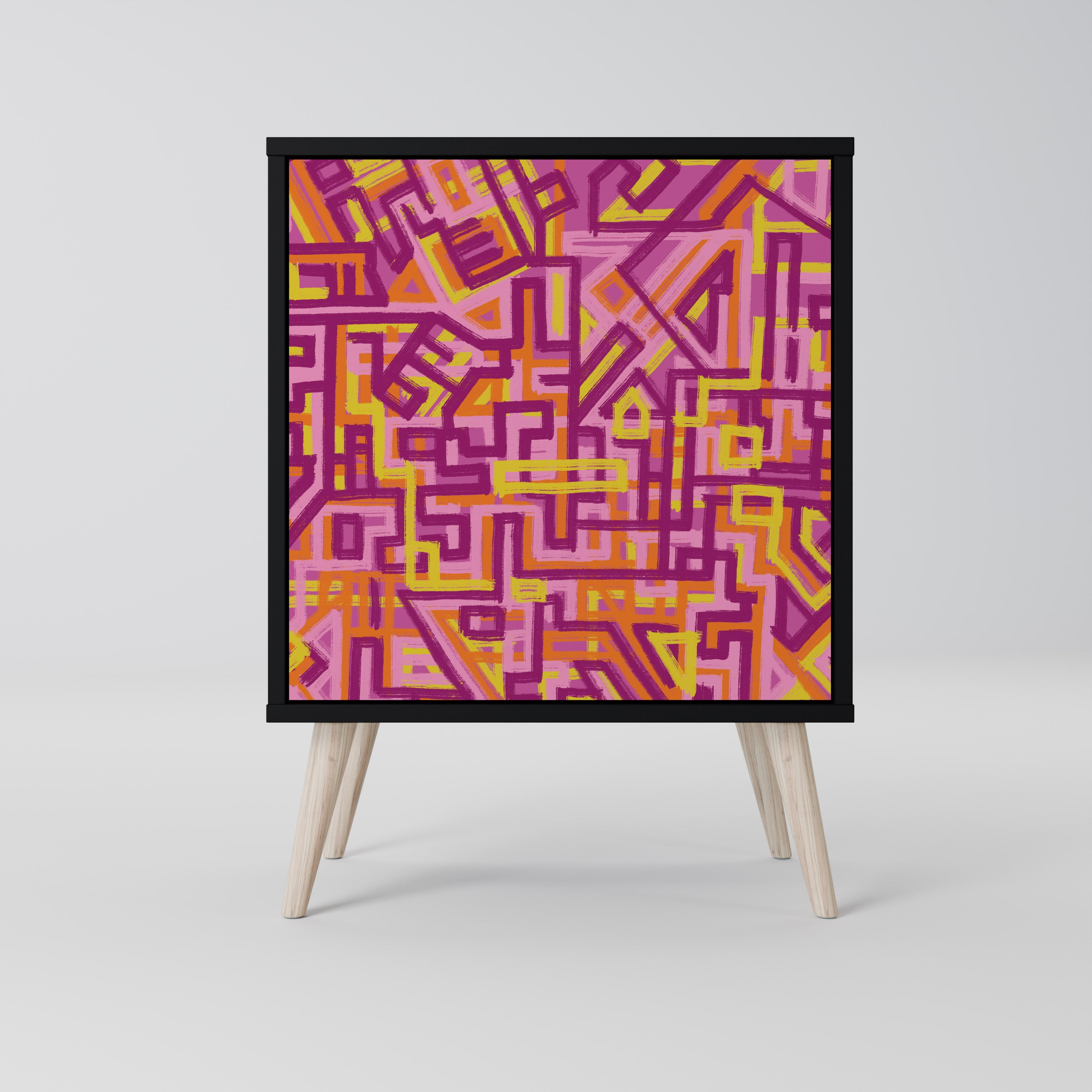 LOVELY MEMORIES Sideboard mit 1 Tür in Schwarz