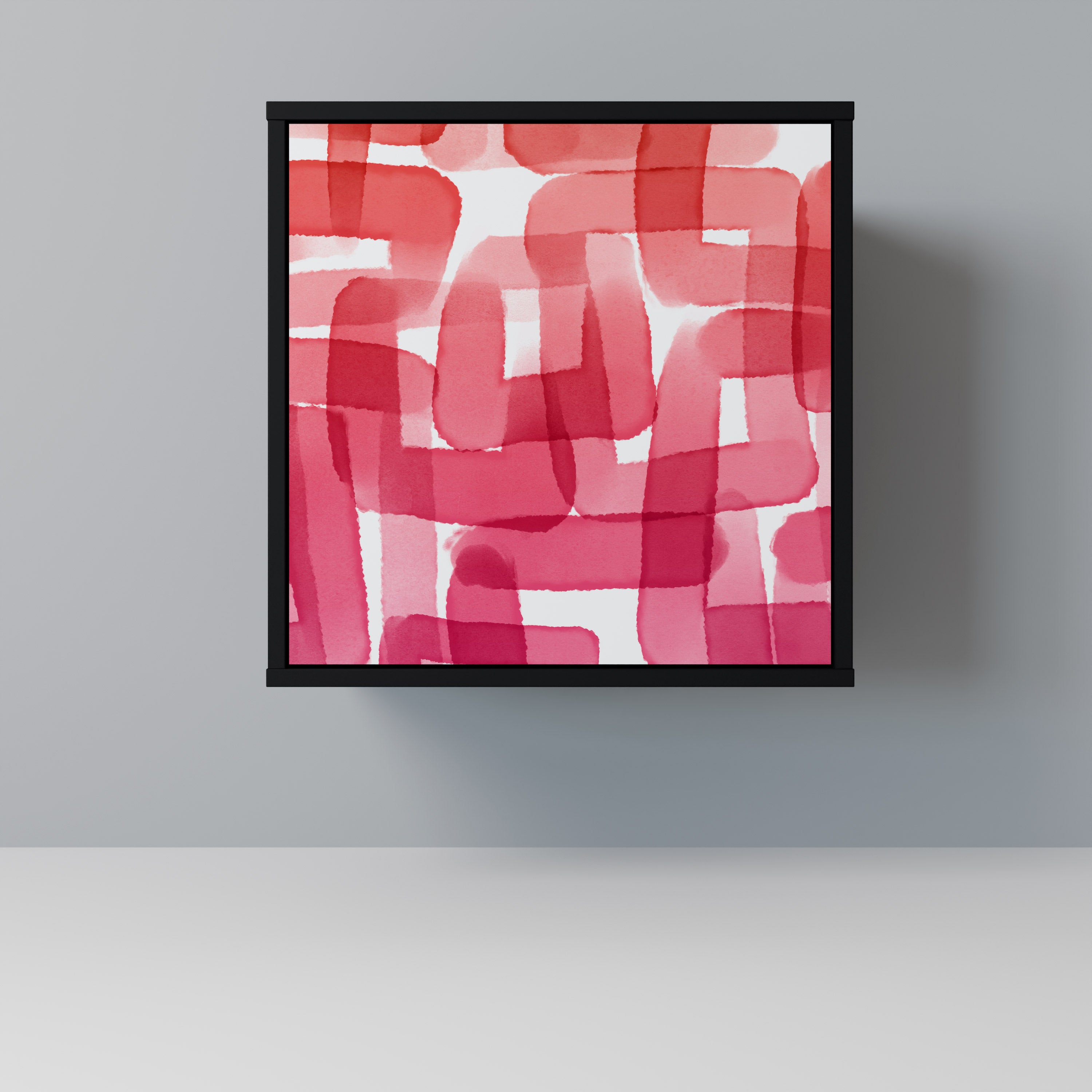 KALEIDOSCOPIC CUBISM Sideboard mit 1 Tür in Schwarz