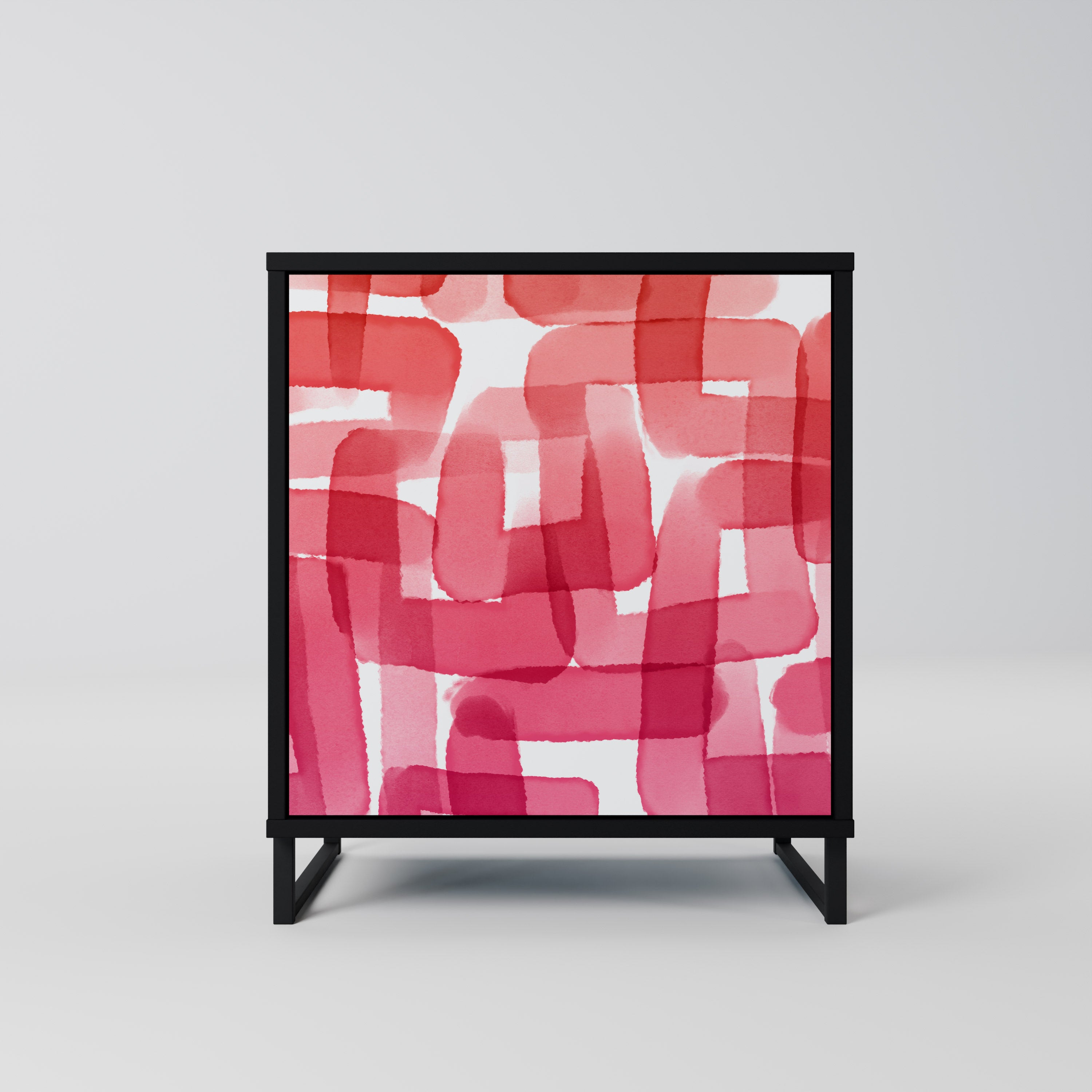 KALEIDOSCOPIC CUBISM Sideboard mit 1 Tür in Schwarz
