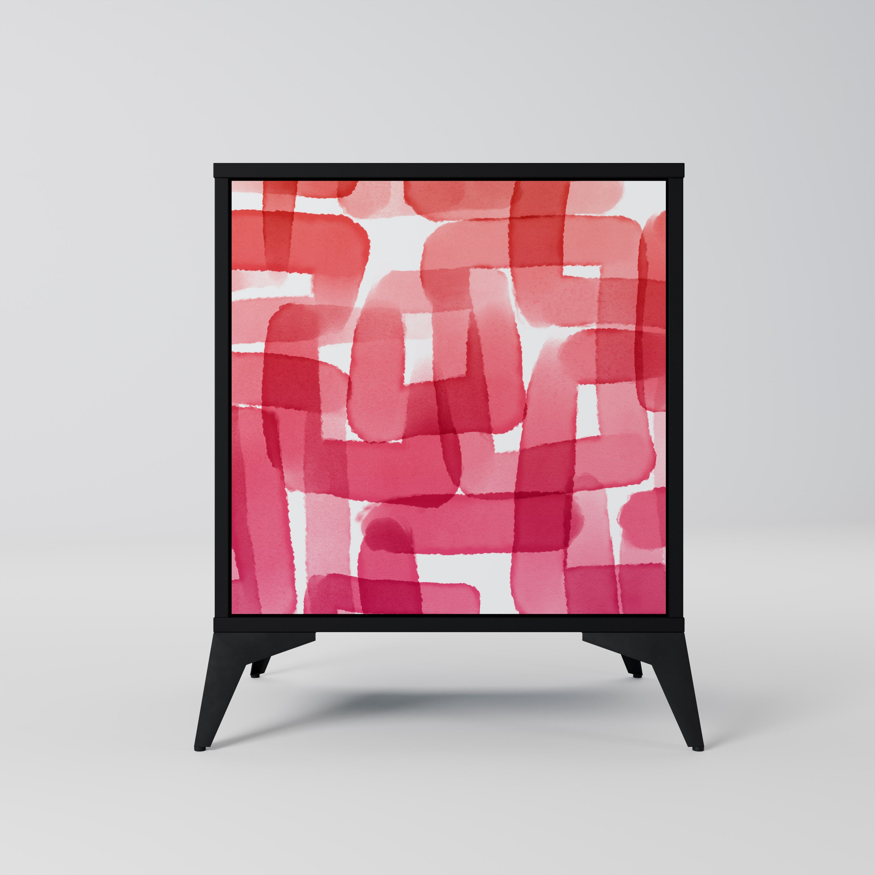 KALEIDOSCOPIC CUBISM Sideboard mit 1 Tür in Schwarz