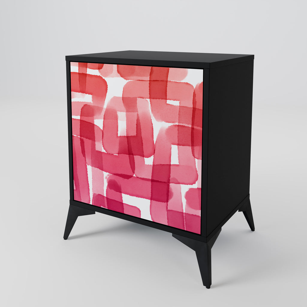 KALEIDOSCOPIC CUBISM Sideboard mit 1 Tür in Schwarz