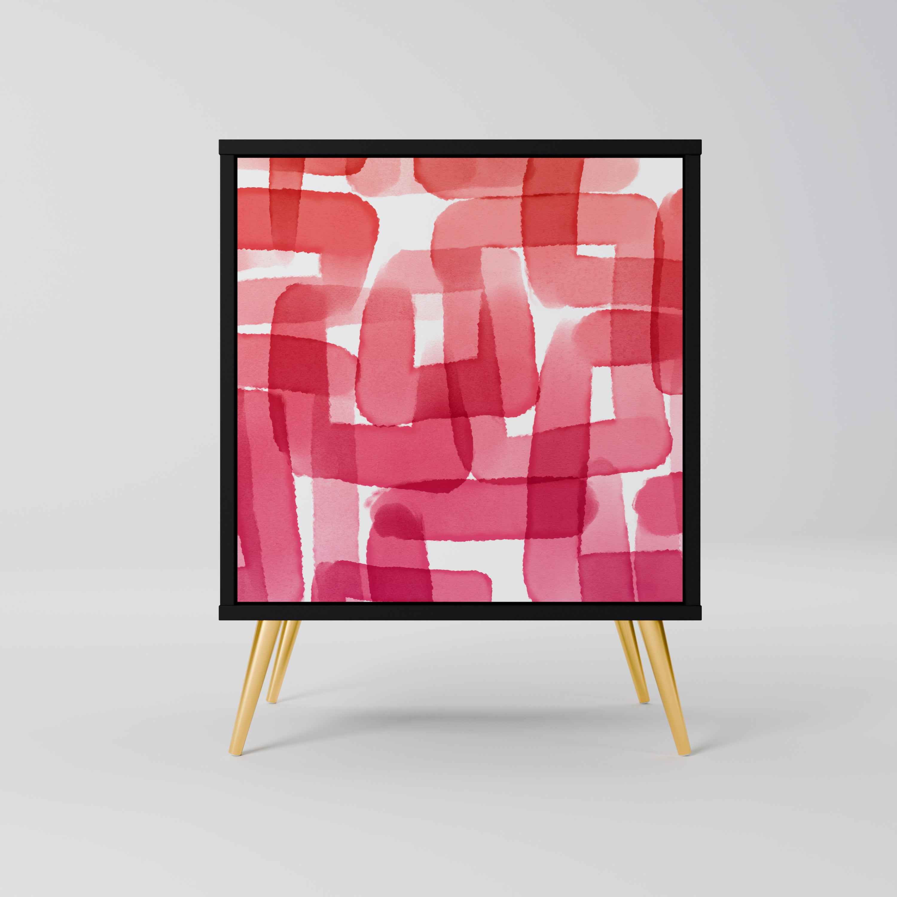 KALEIDOSCOPIC CUBISM Sideboard mit 1 Tür in Schwarz