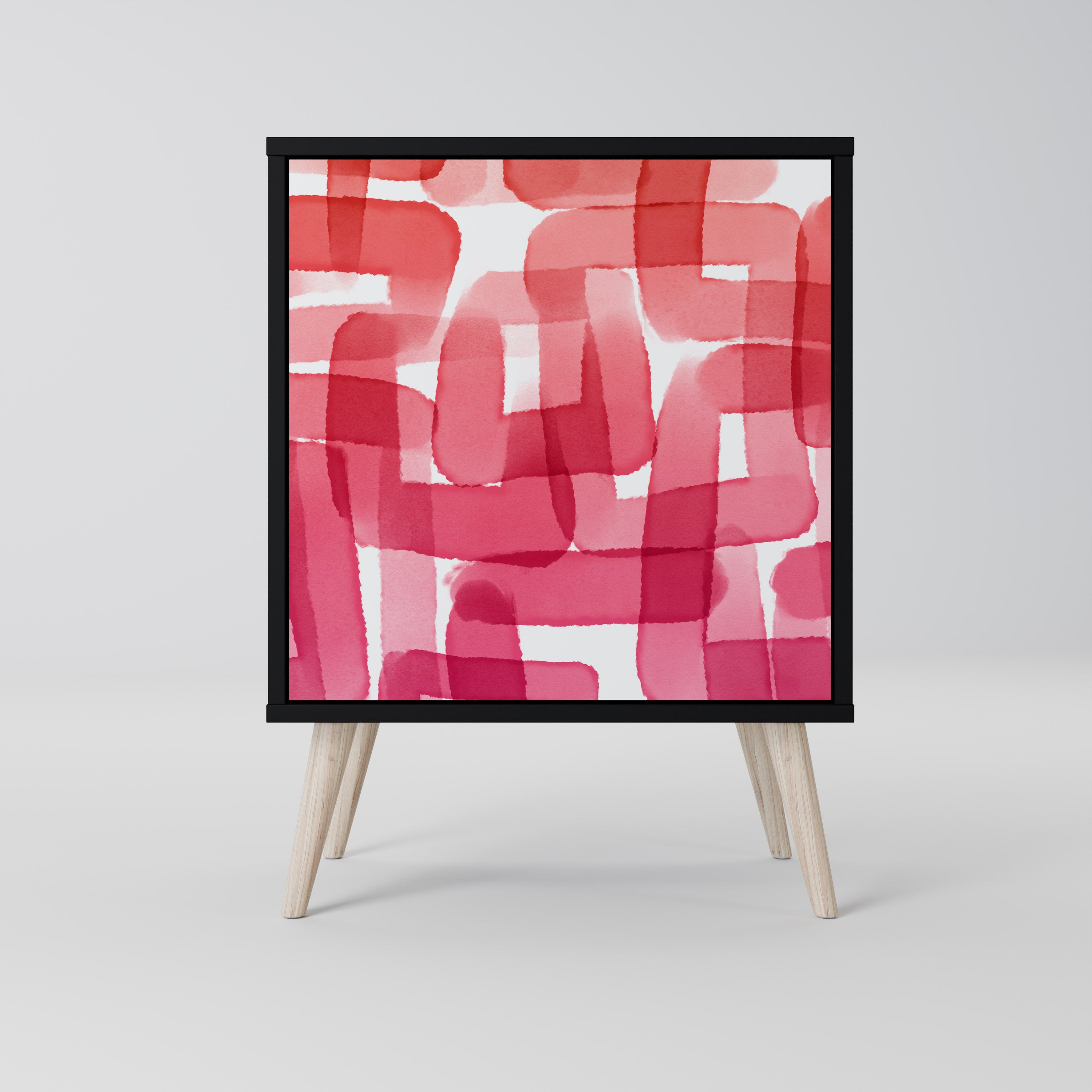 KALEIDOSCOPIC CUBISM Sideboard mit 1 Tür in Schwarz