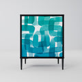 TURQUOISE RECTANGLES Sideboard mit 1 Tür in Schwarz