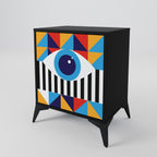 ABSTRACTION AND GEOMETRY Sideboard mit 1 Tür in Schwarz