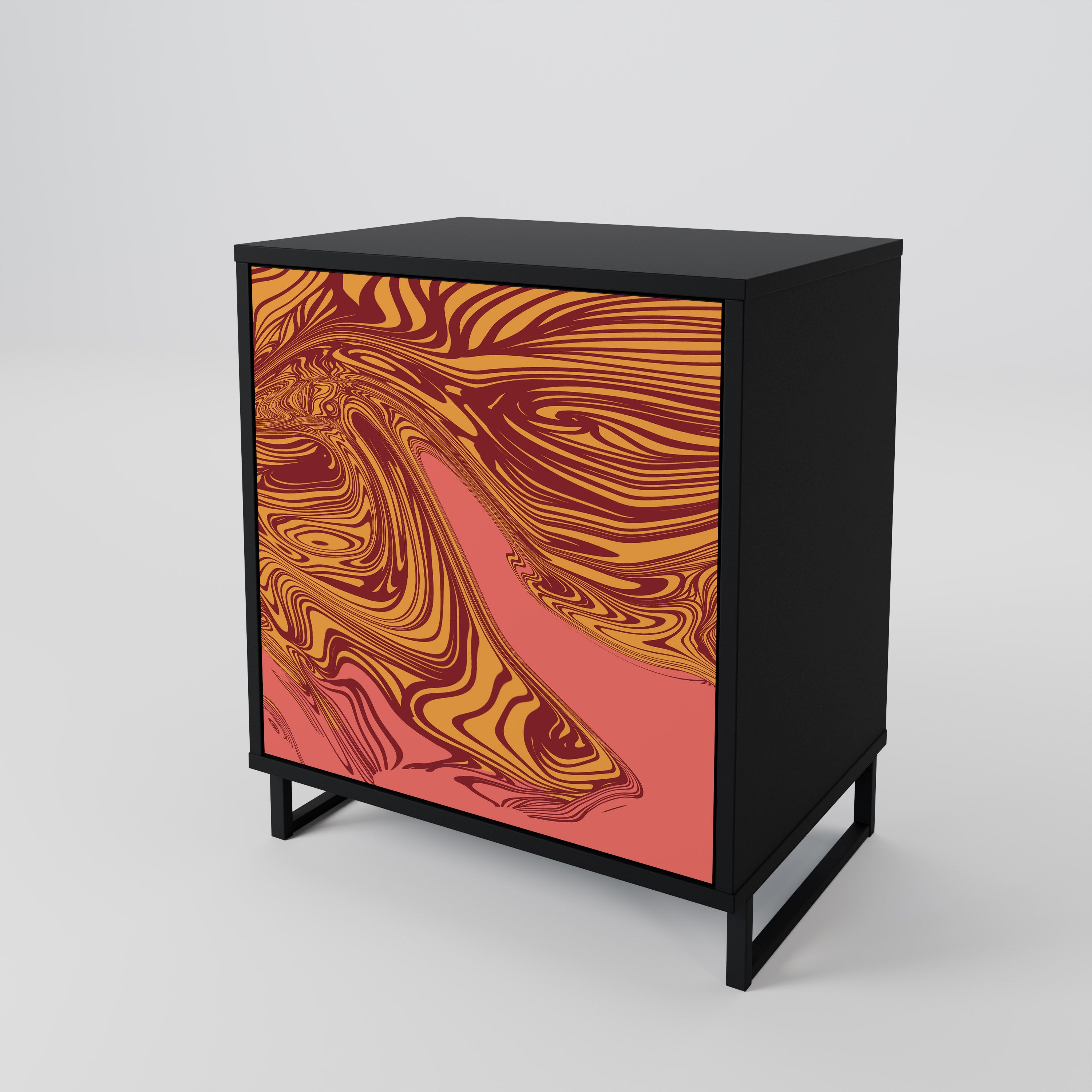 FLOATING THOUGHTS Sideboard mit 1 Tür in Schwarz