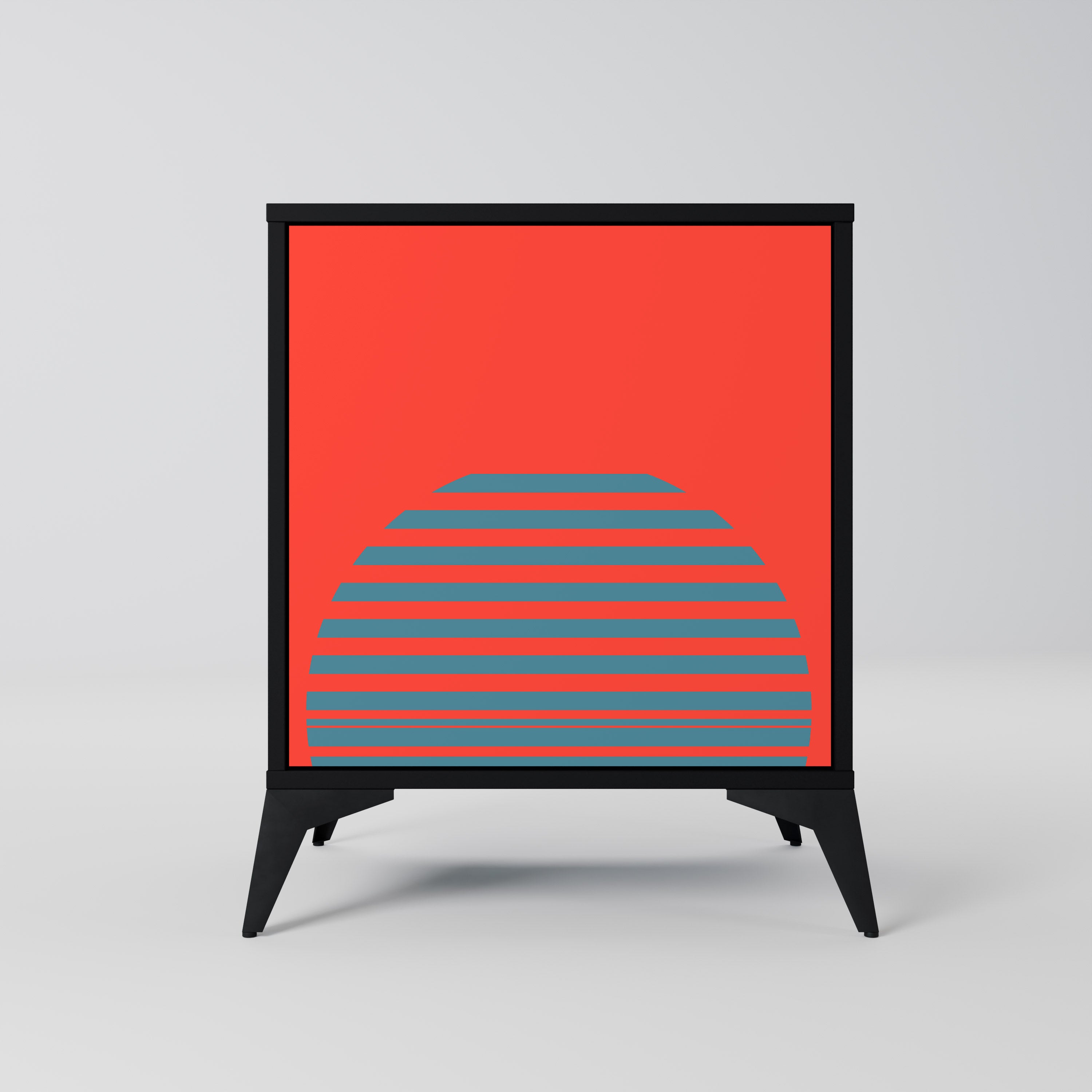 RISING GEOMETRY STARS Sideboard mit 1 Tür in Schwarz