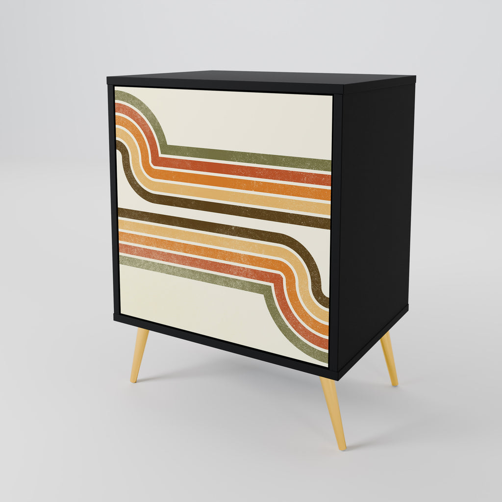 EXCEPTIONAL STREAM Sideboard mit 1 Tür in Schwarz