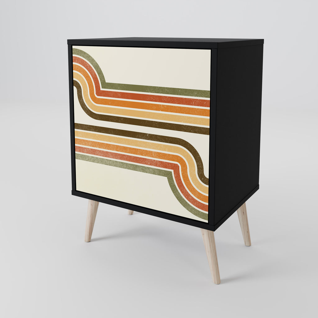 EXCEPTIONAL STREAM Sideboard mit 1 Tür in Schwarz