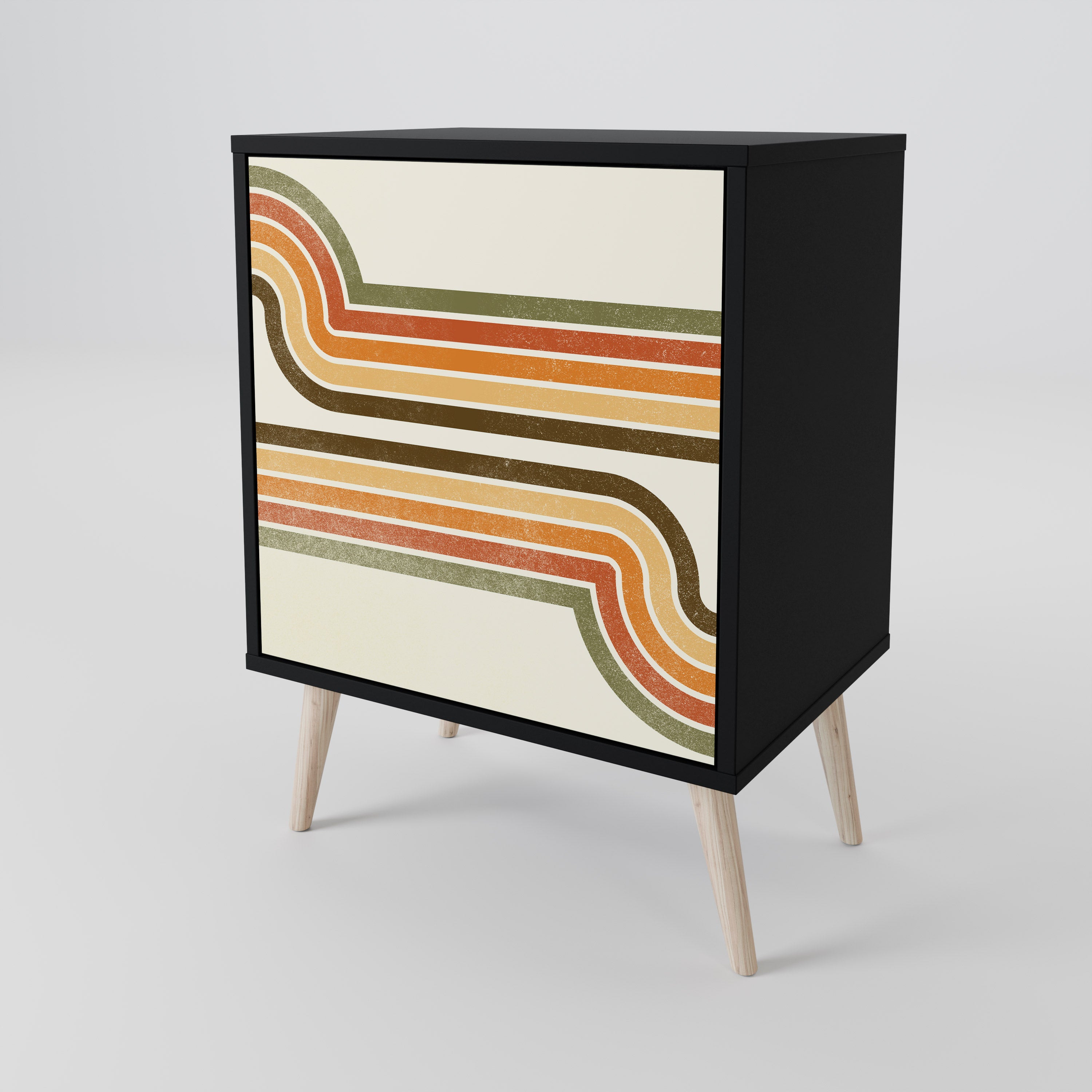 EXCEPTIONAL STREAM Sideboard mit 1 Tür in Schwarz