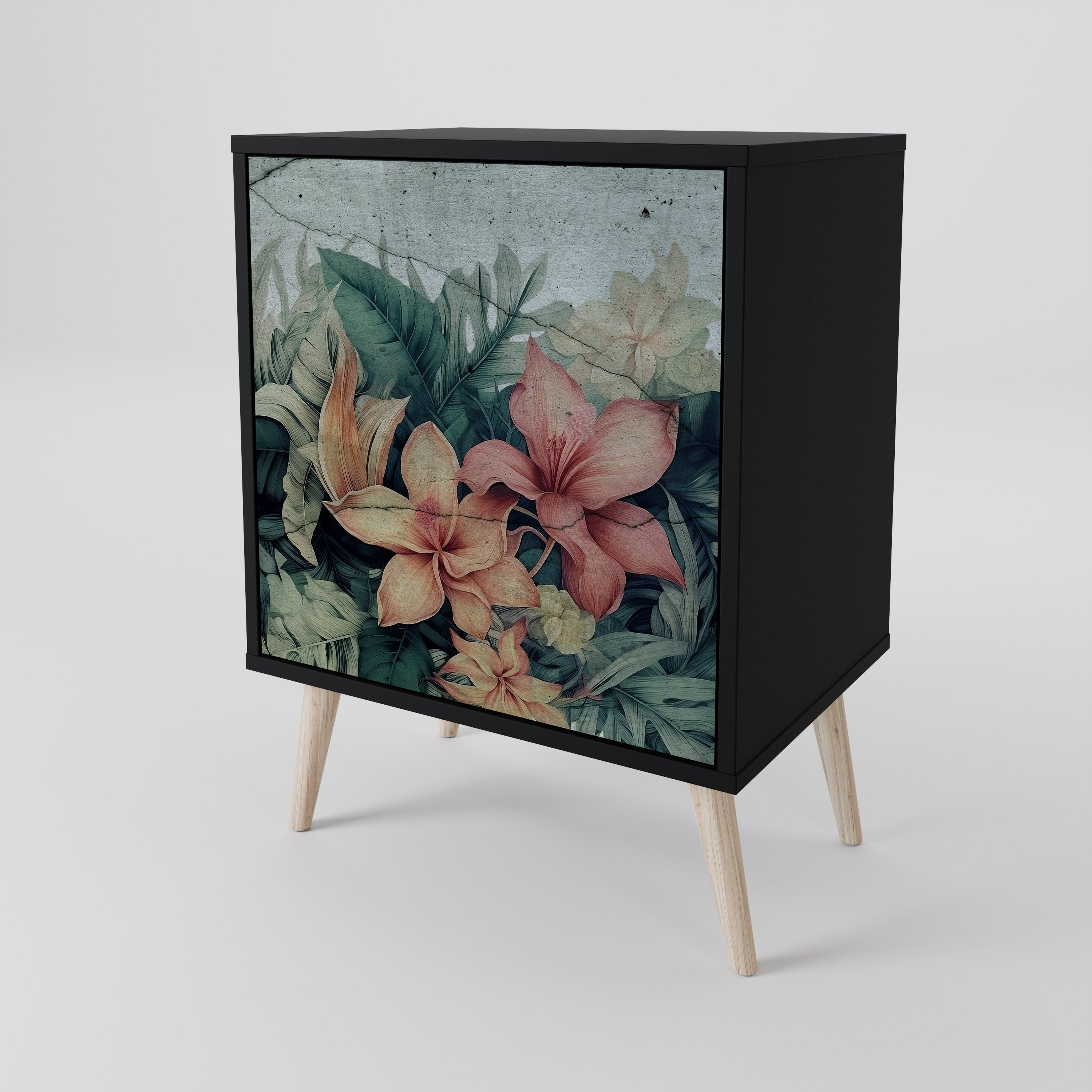 HEAVENLY BLOOM Sideboard mit 1 Tür in Schwarz