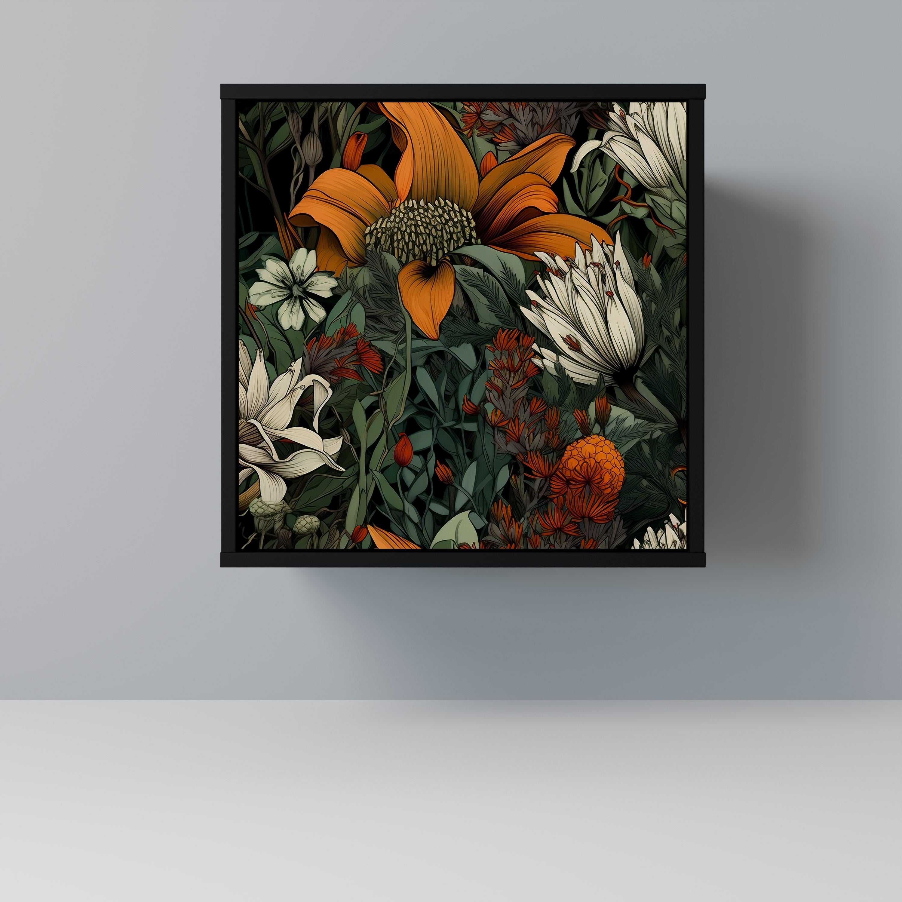 MIDNIGHT SPROUT Sideboard mit 1 Tür in Schwarz