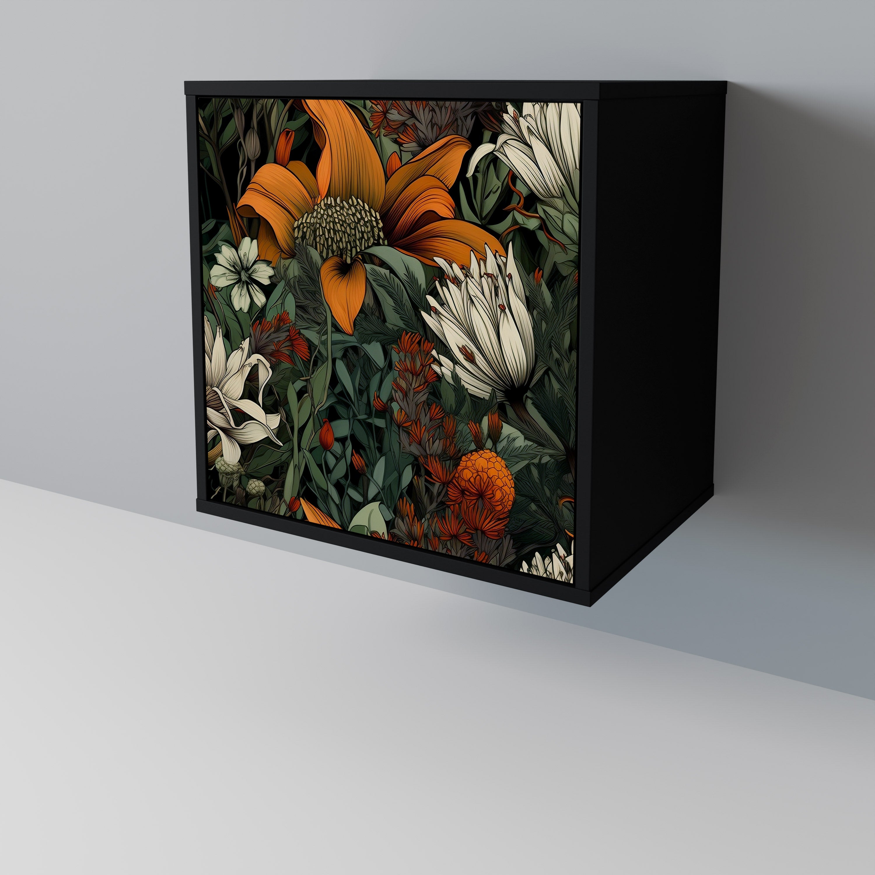 MIDNIGHT SPROUT Sideboard mit 1 Tür in Schwarz