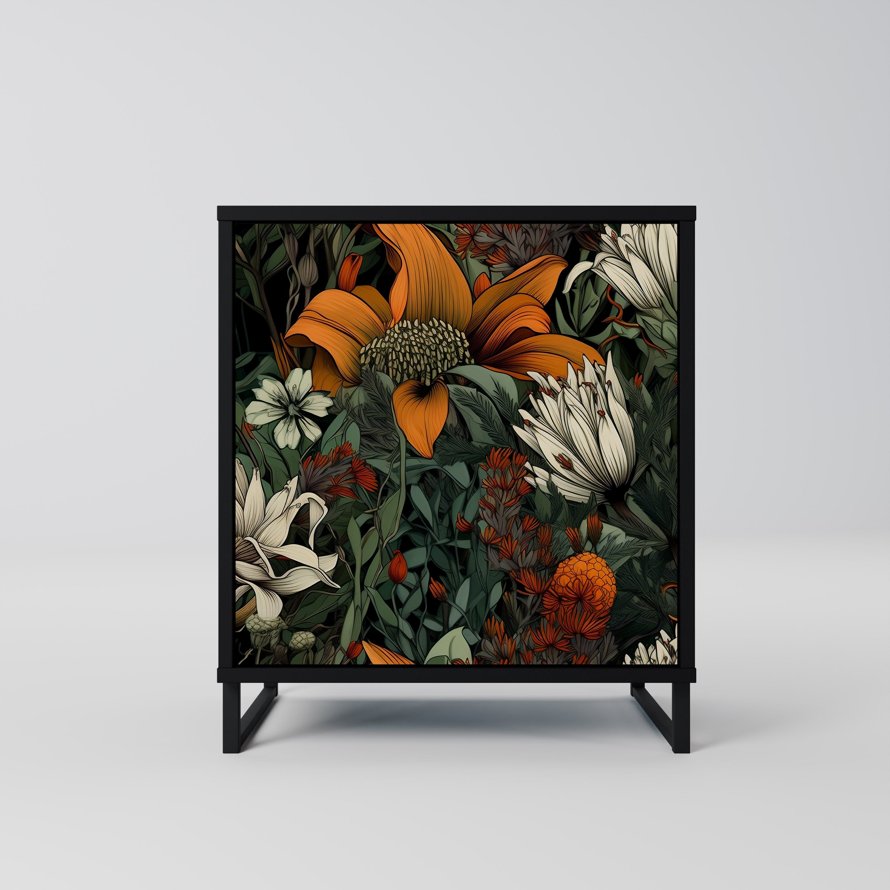 MIDNIGHT SPROUT Sideboard mit 1 Tür in Schwarz