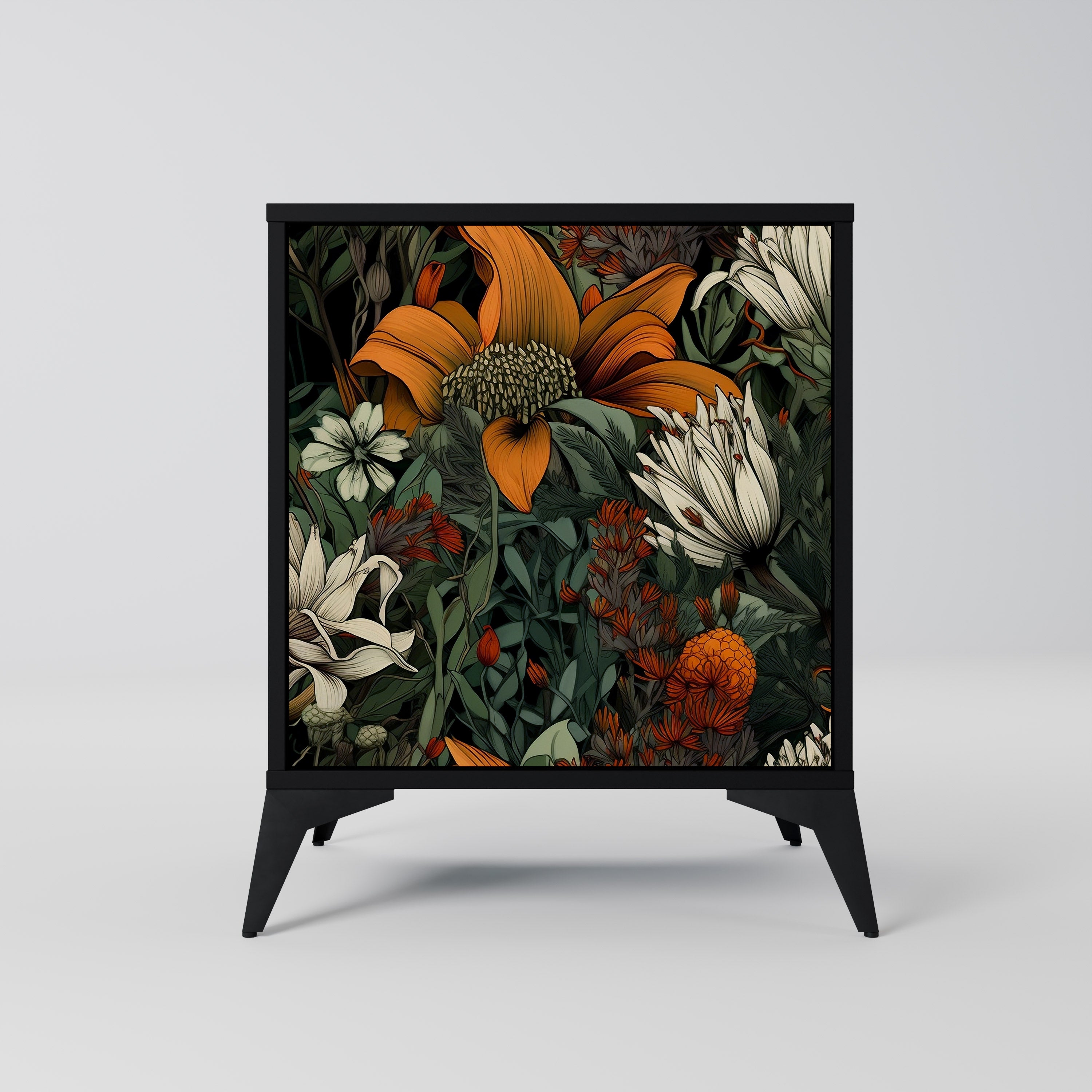 MIDNIGHT SPROUT Sideboard mit 1 Tür in Schwarz