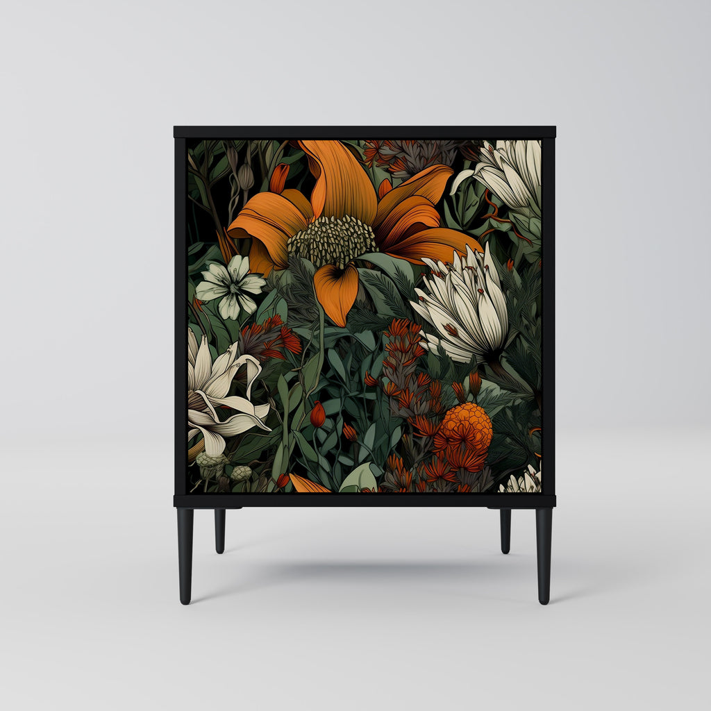 MIDNIGHT SPROUT Sideboard mit 1 Tür in Schwarz