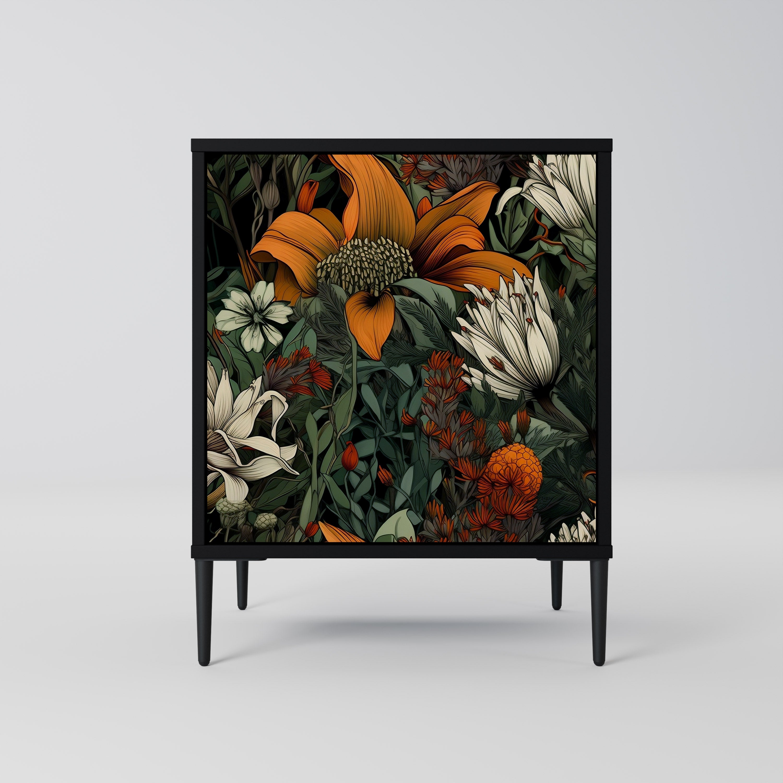 MIDNIGHT SPROUT Sideboard mit 1 Tür in Schwarz