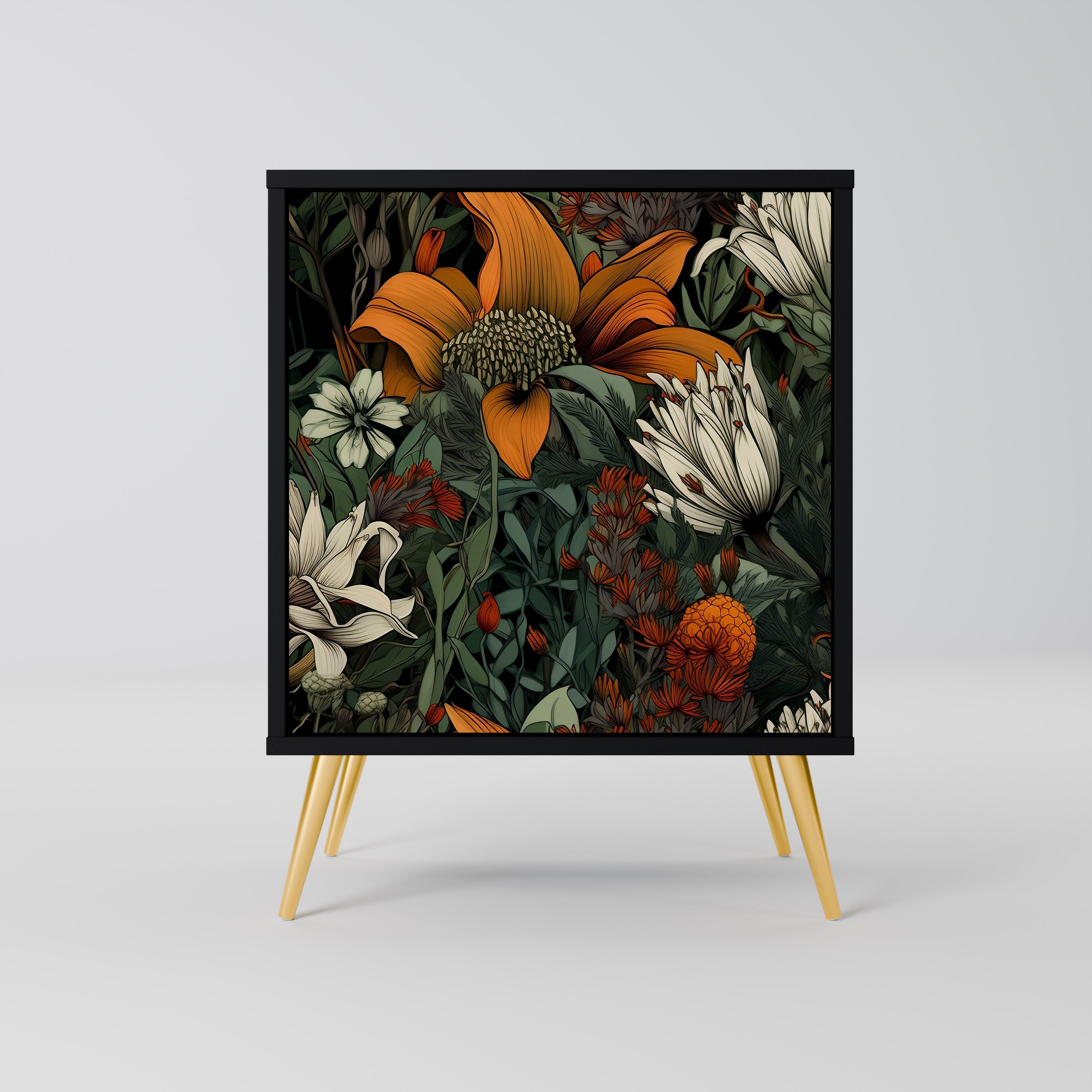 MIDNIGHT SPROUT Sideboard mit 1 Tür in Schwarz