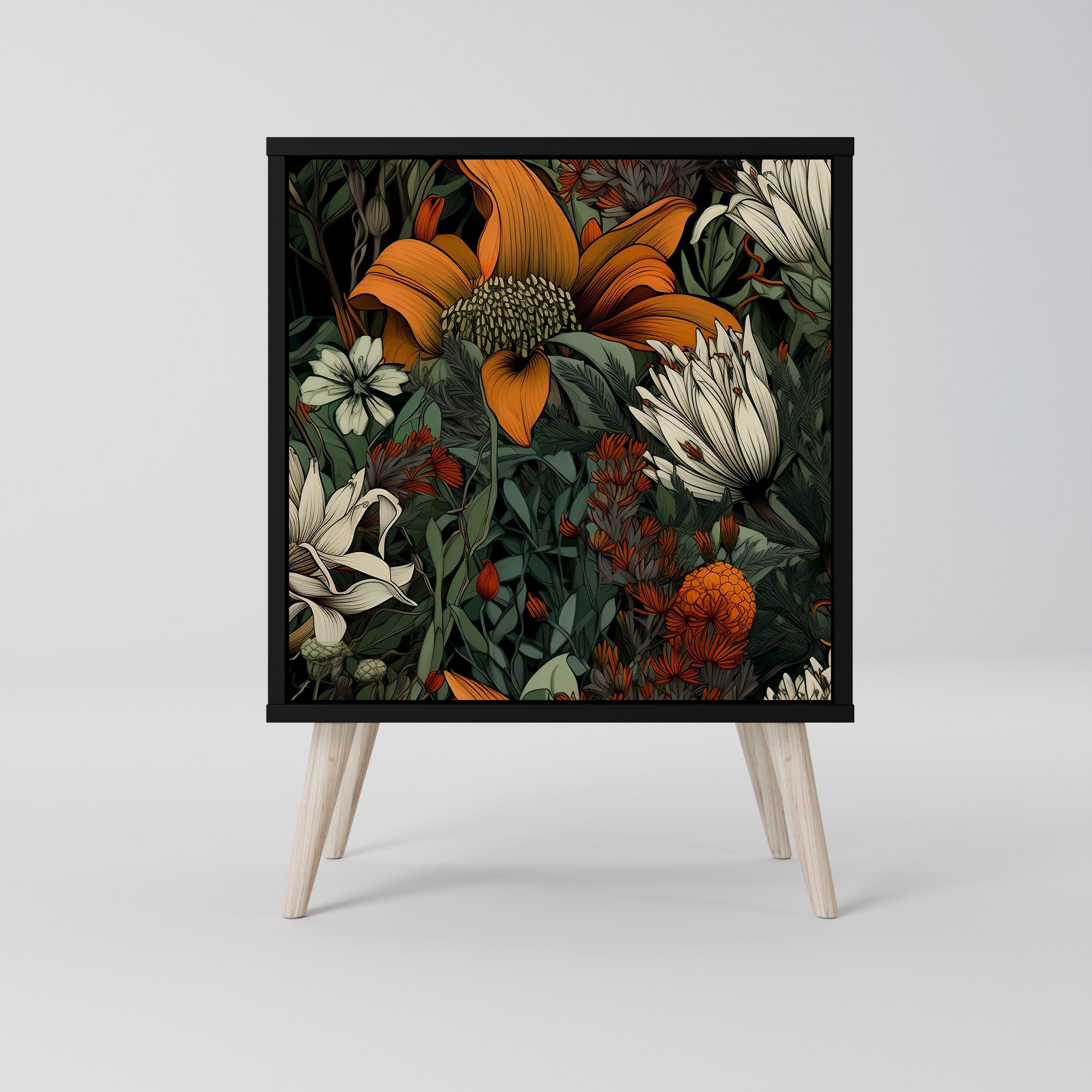 MIDNIGHT SPROUT Sideboard mit 1 Tür in Schwarz