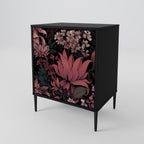 FLORAL WHISPER Sideboard mit 1 Tür in Schwarz