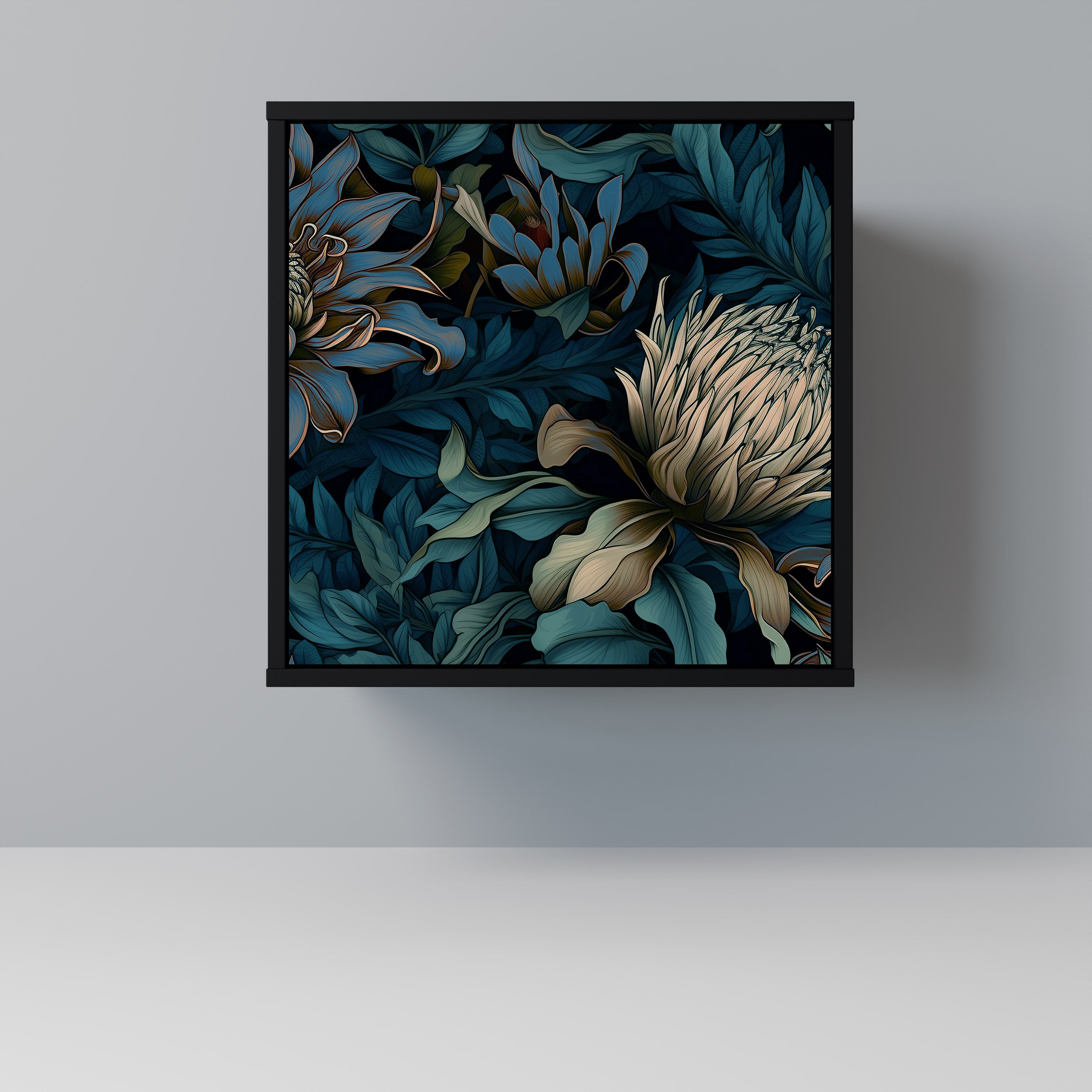 TWILIGHT BLOOM Sideboard mit 1 Tür in Schwarz