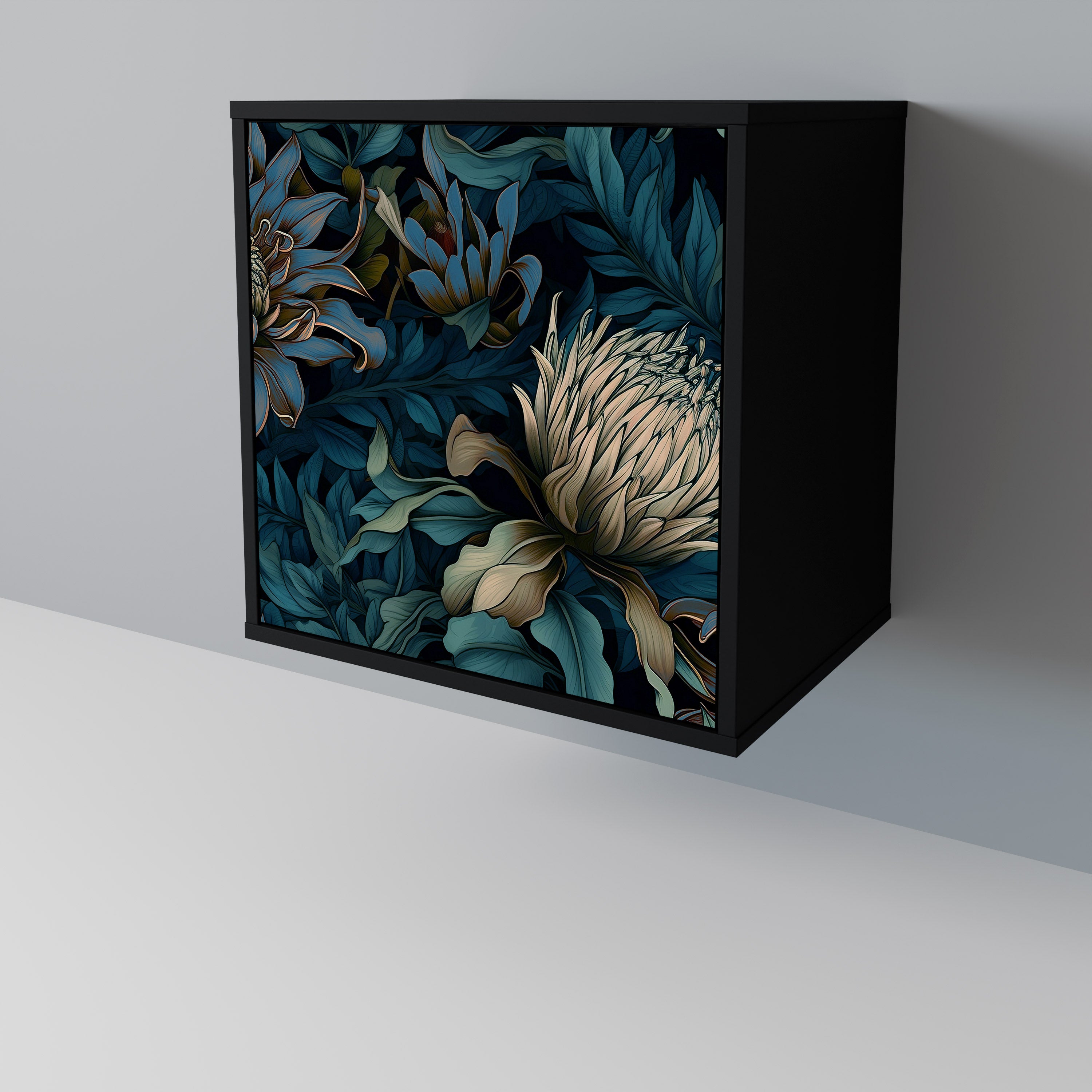 TWILIGHT BLOOM Sideboard mit 1 Tür in Schwarz