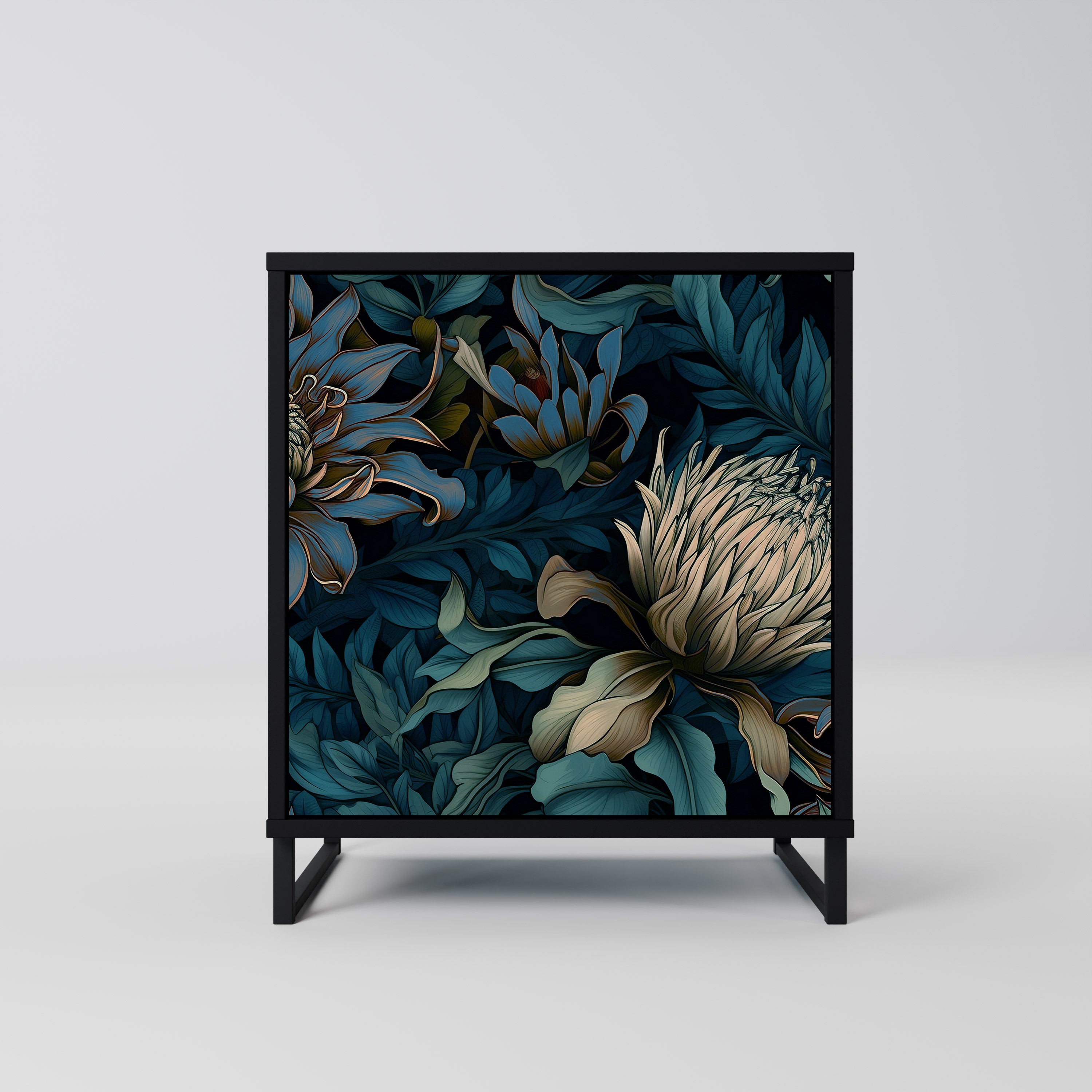 TWILIGHT BLOOM Sideboard mit 1 Tür in Schwarz
