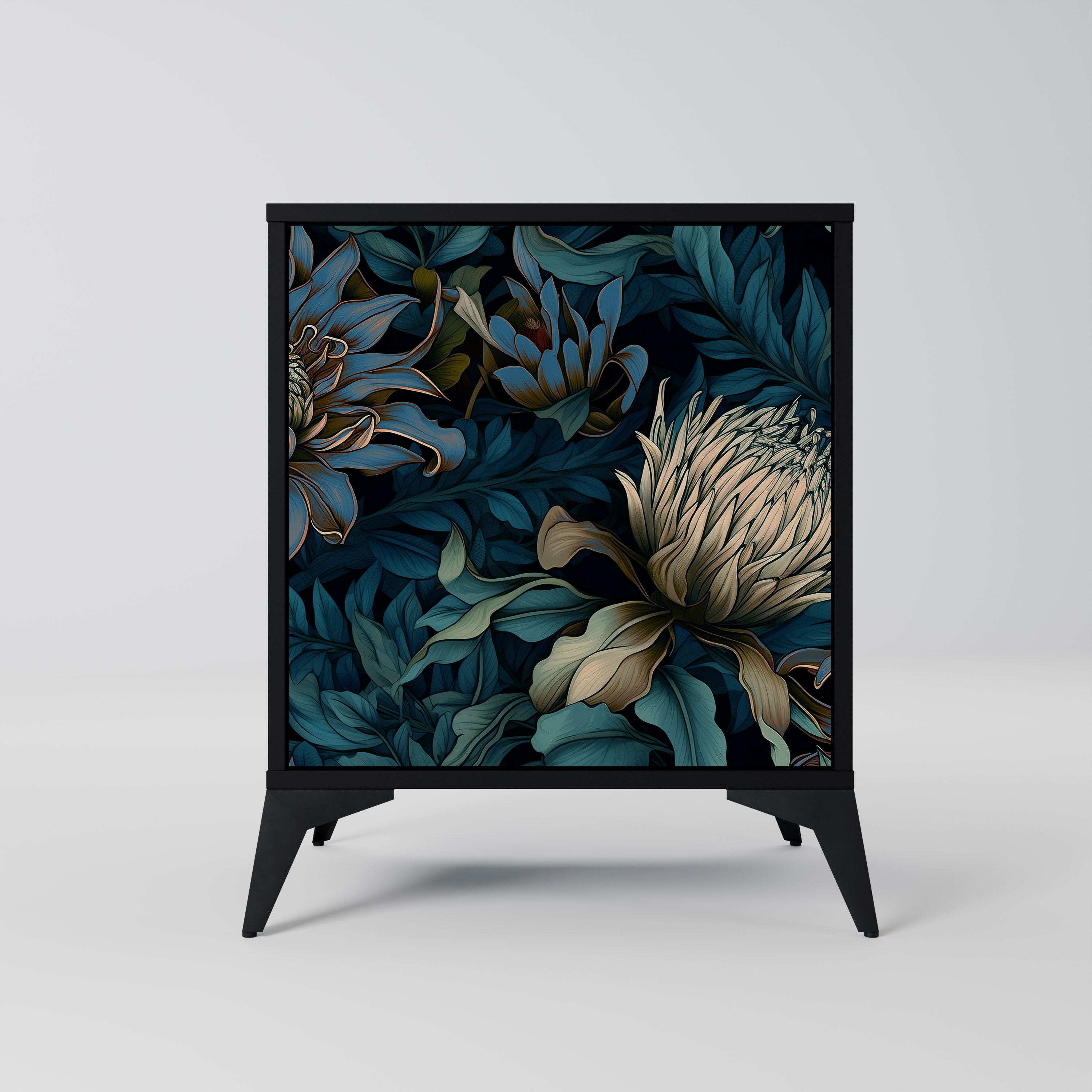 TWILIGHT BLOOM Sideboard mit 1 Tür in Schwarz