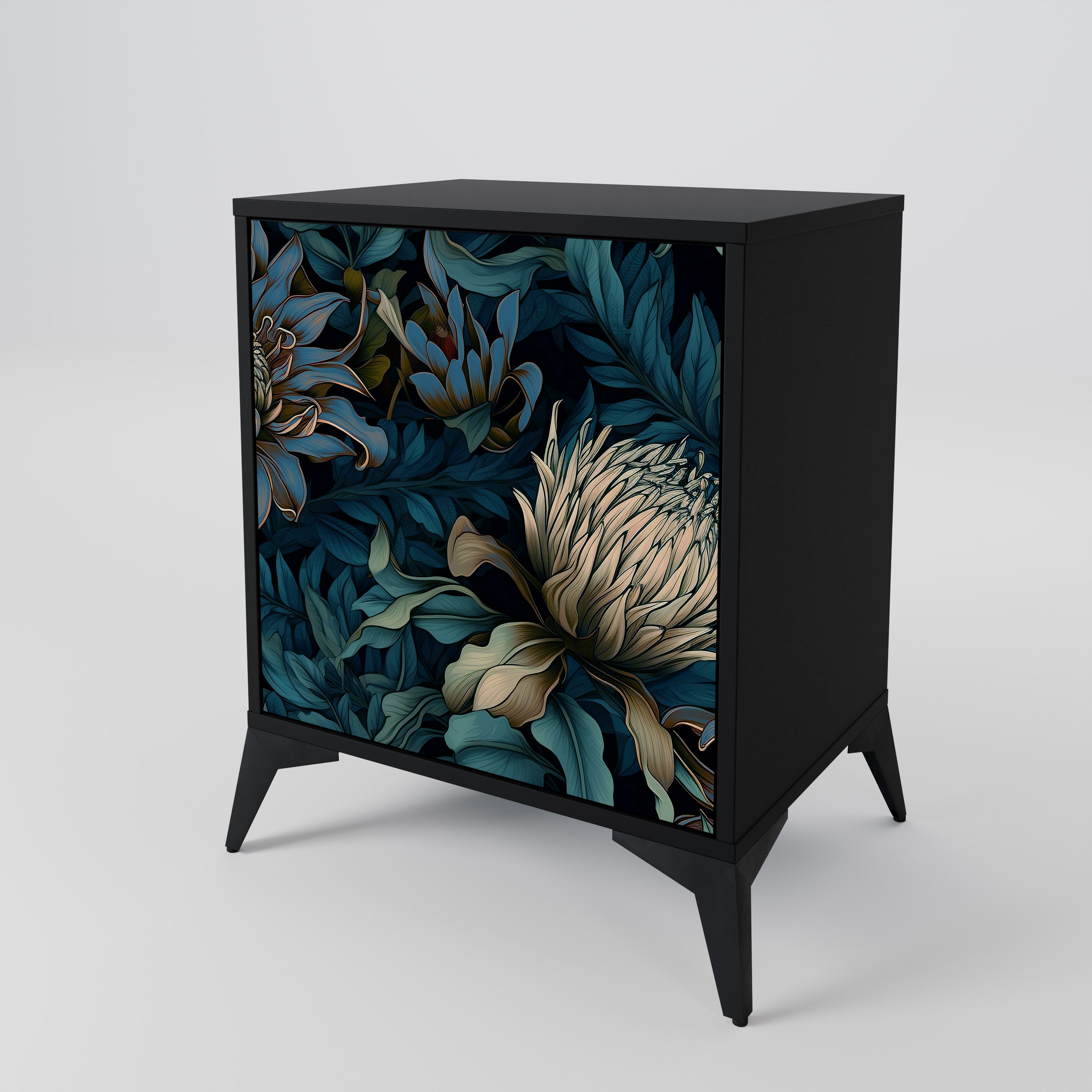 TWILIGHT BLOOM Sideboard mit 1 Tür in Schwarz