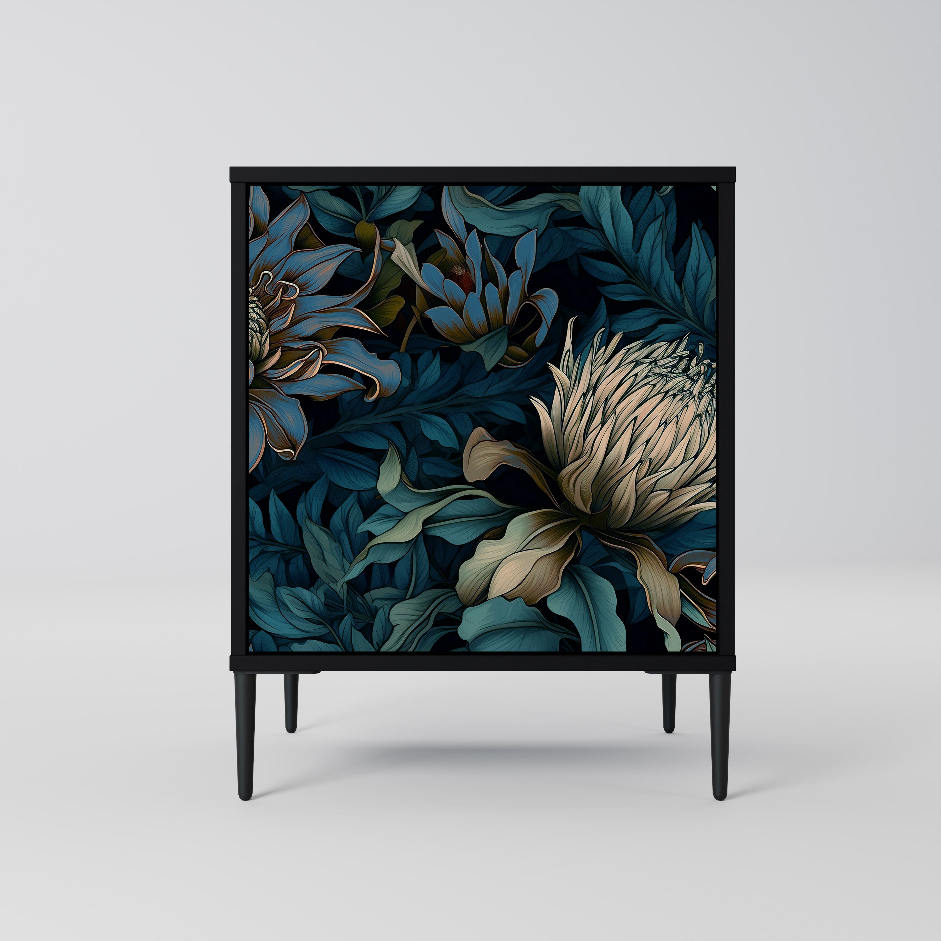 TWILIGHT BLOOM Sideboard mit 1 Tür in Schwarz