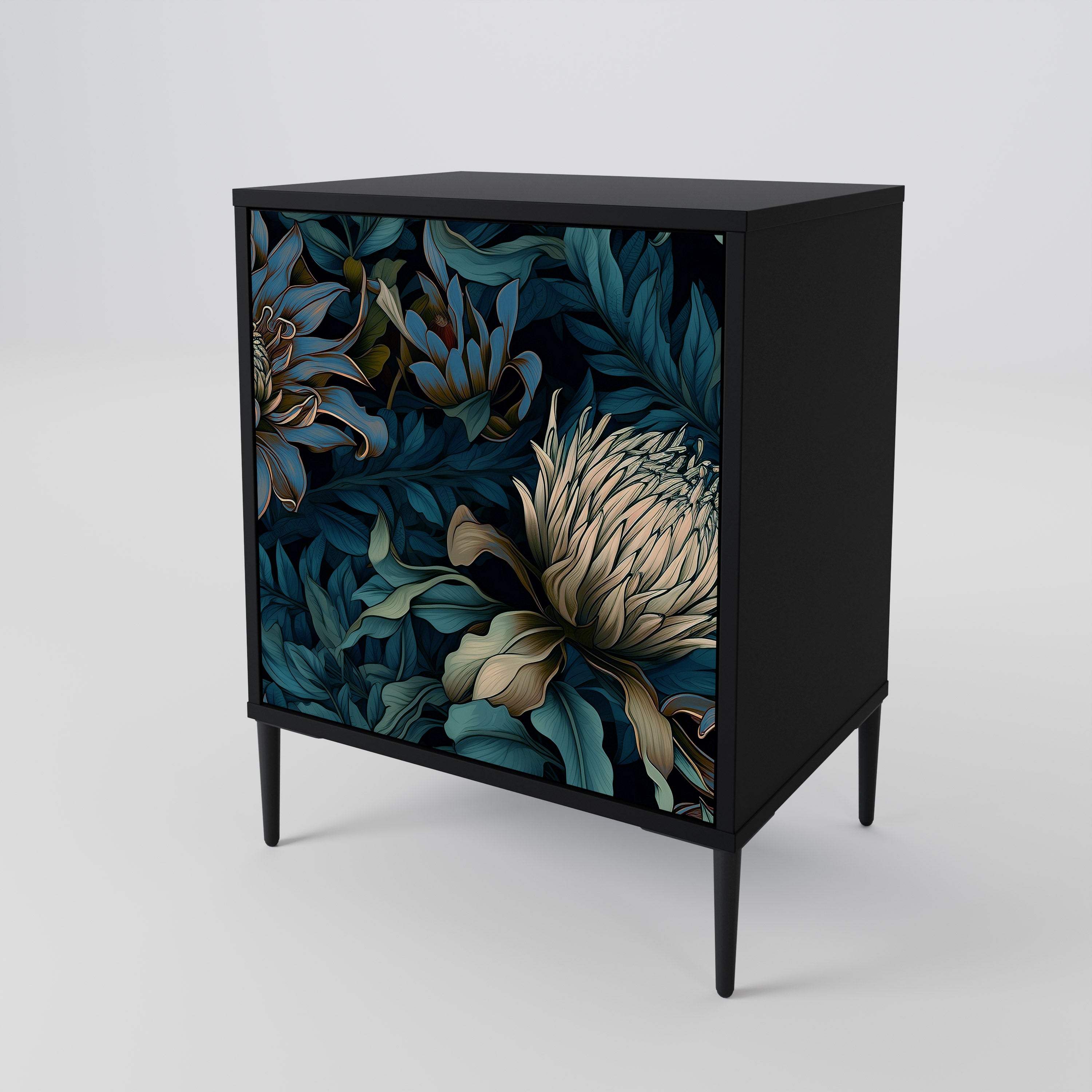 TWILIGHT BLOOM Sideboard mit 1 Tür in Schwarz