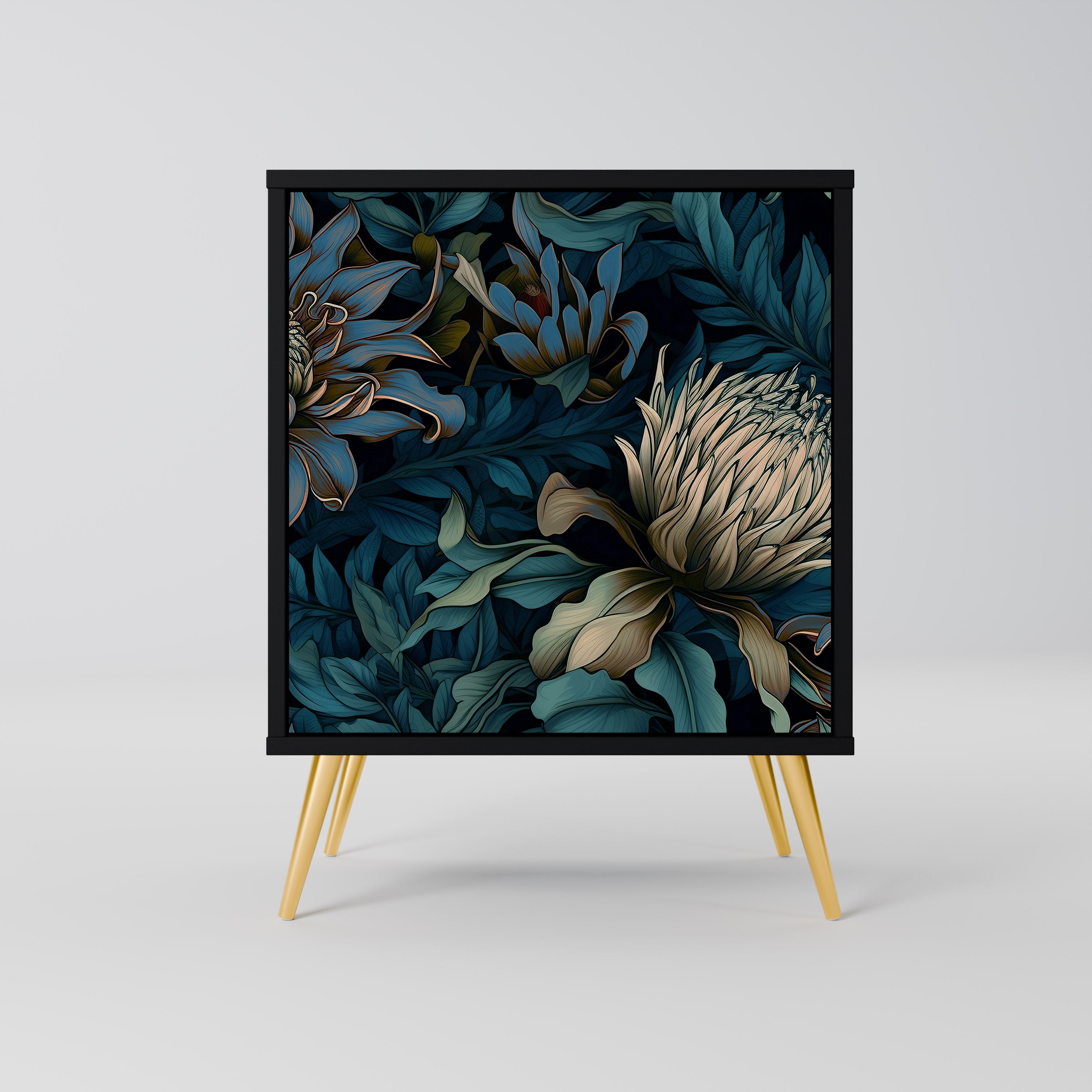 TWILIGHT BLOOM Sideboard mit 1 Tür in Schwarz