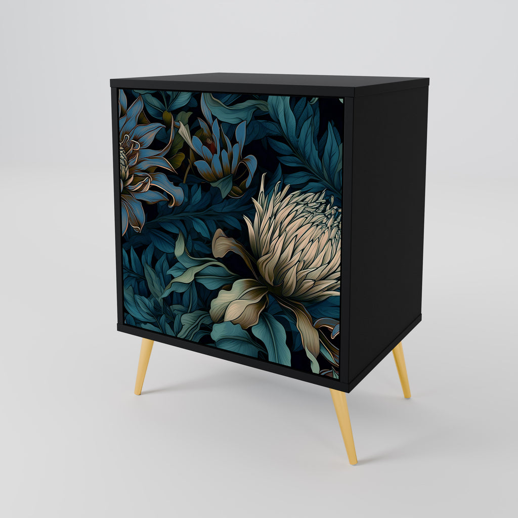 TWILIGHT BLOOM Sideboard mit 1 Tür in Schwarz