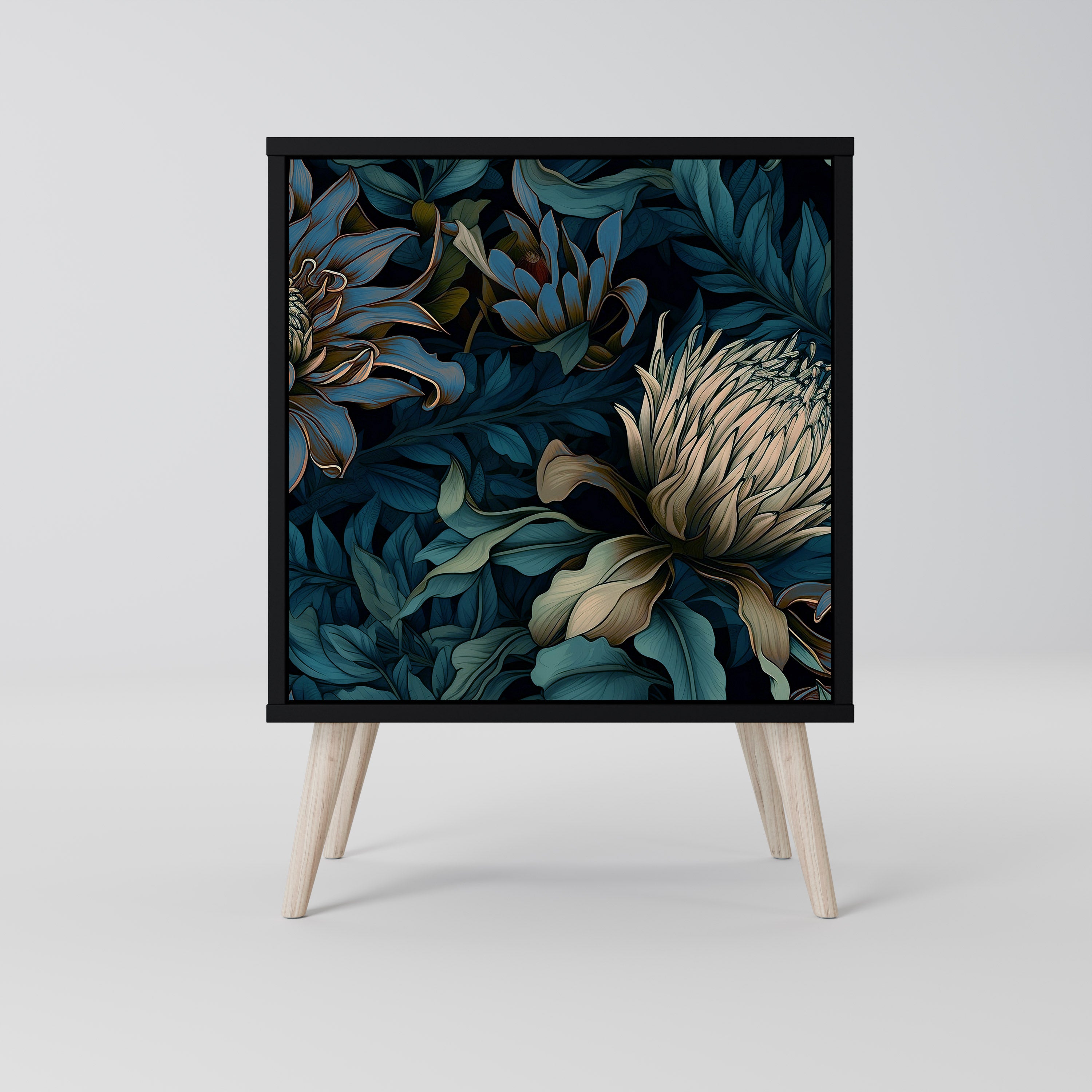 TWILIGHT BLOOM Sideboard mit 1 Tür in Schwarz