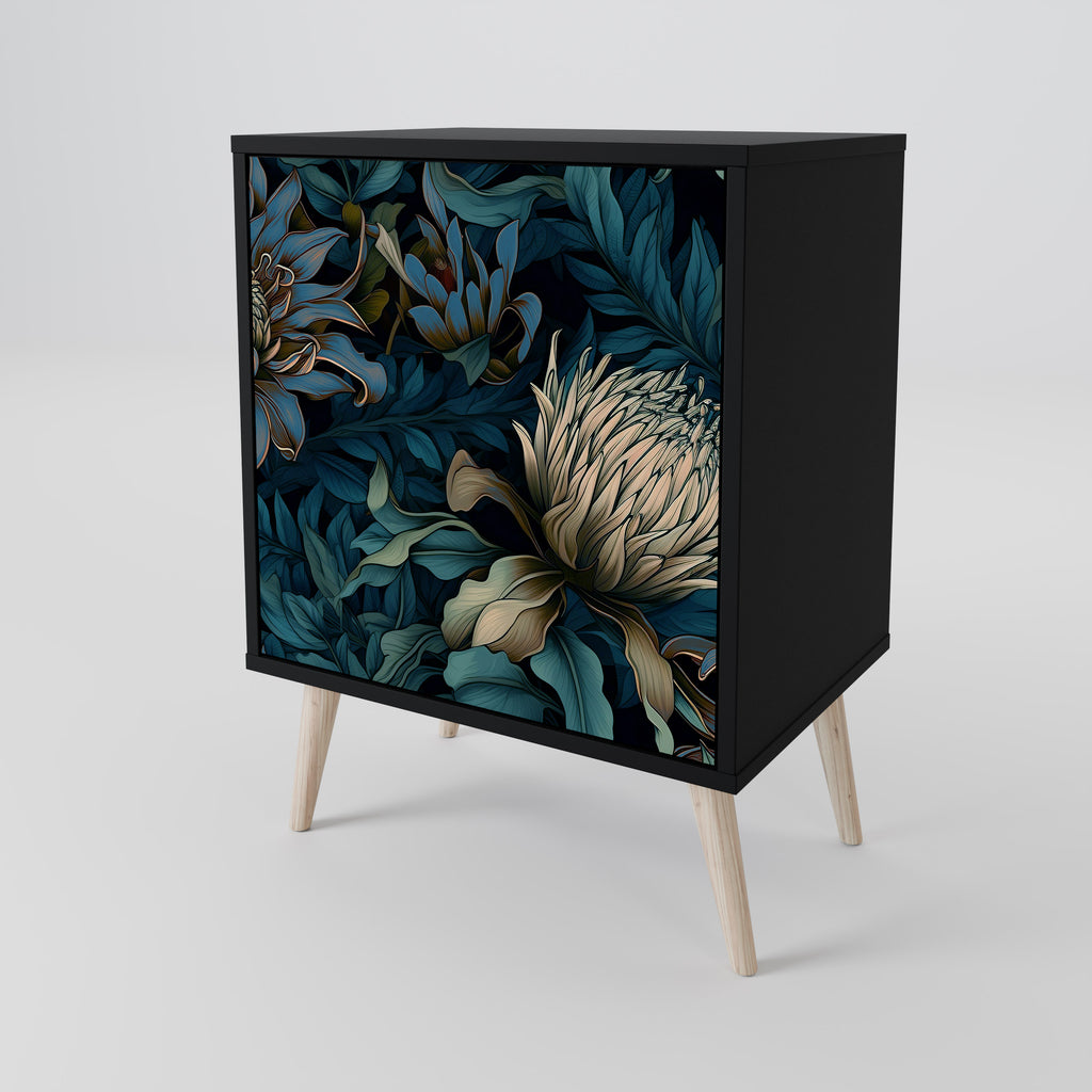 TWILIGHT BLOOM Sideboard mit 1 Tür in Schwarz