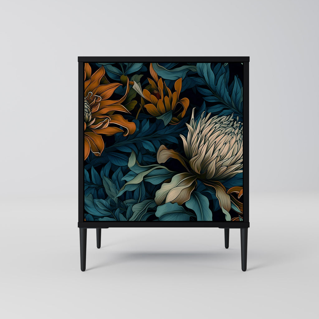 MORNING BLOOM Sideboard mit 1 Tür in Schwarz