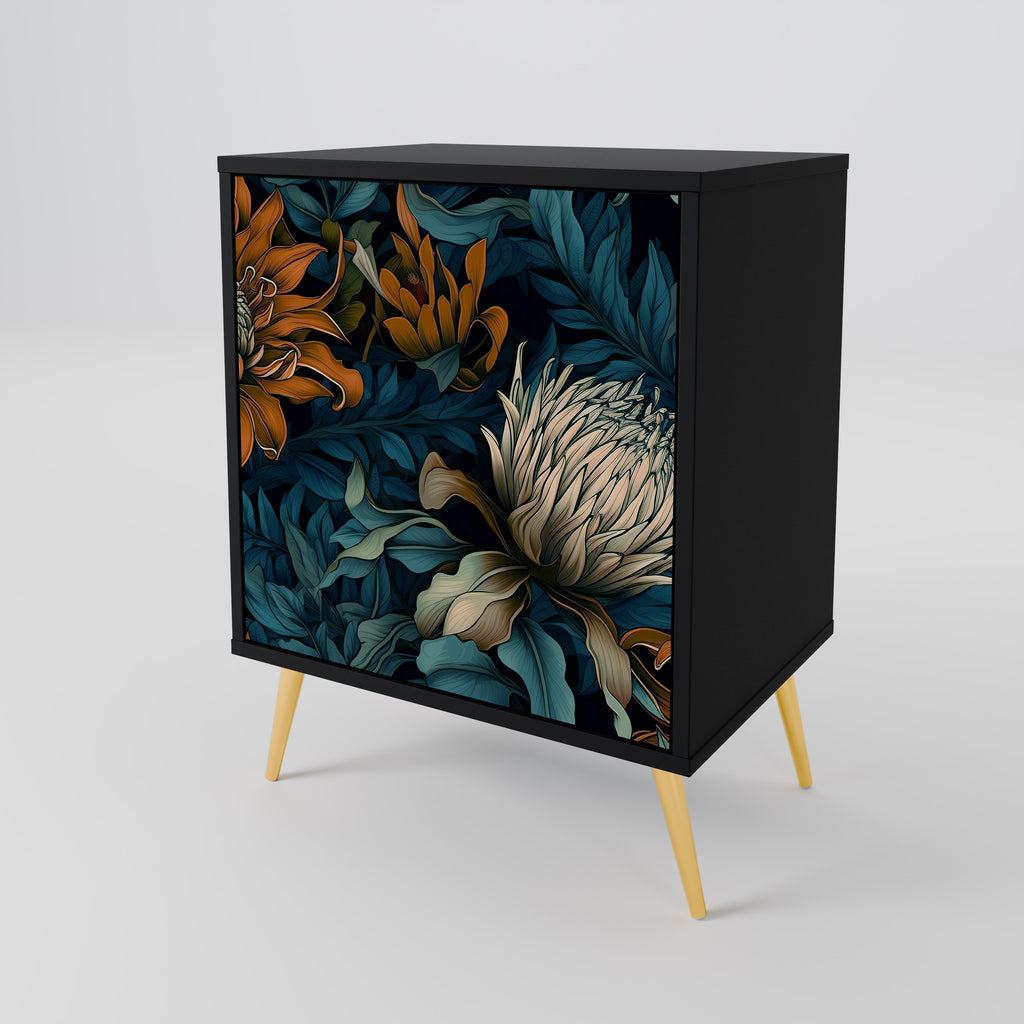 MORNING BLOOM Sideboard mit 1 Tür in Schwarz