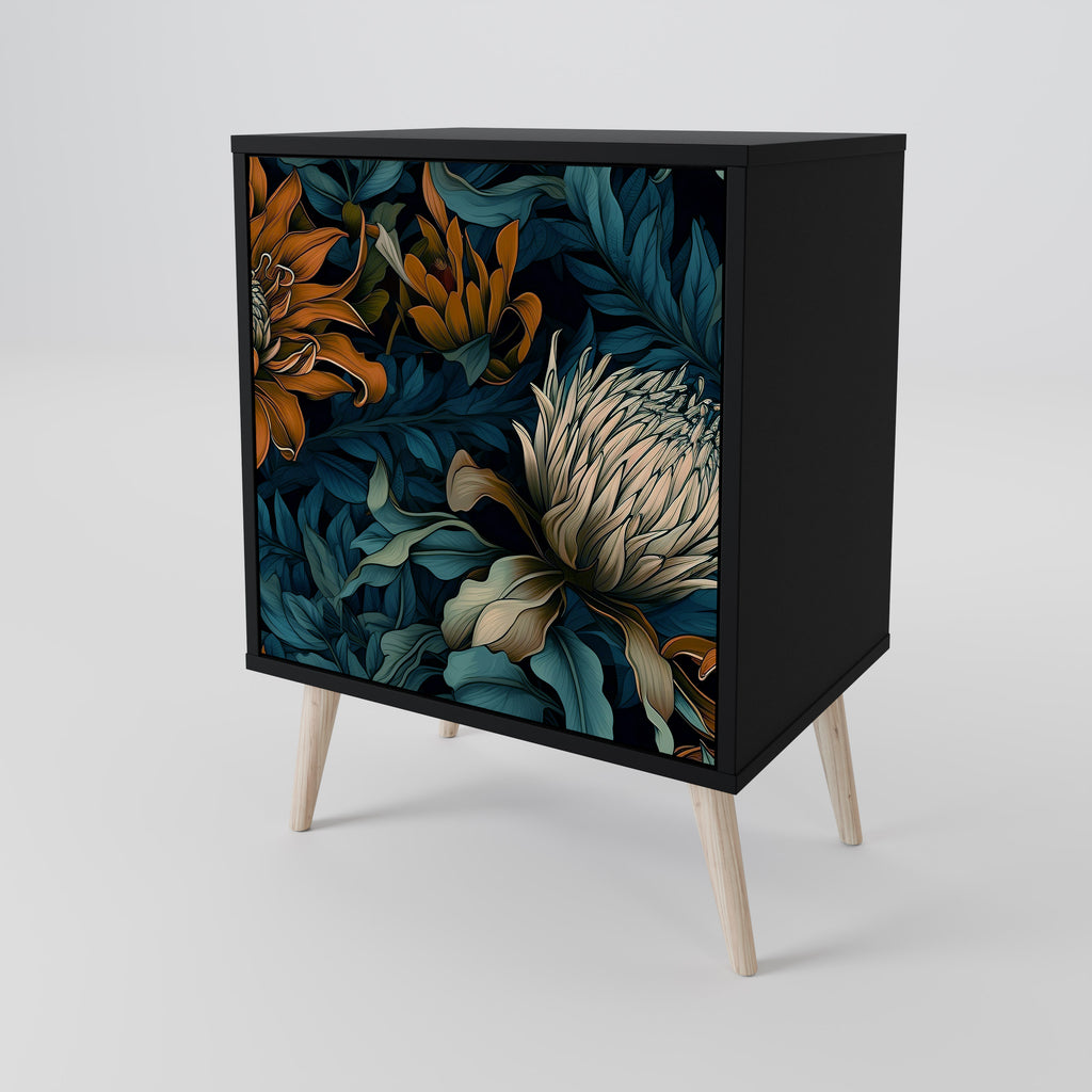 MORNING BLOOM Sideboard mit 1 Tür in Schwarz