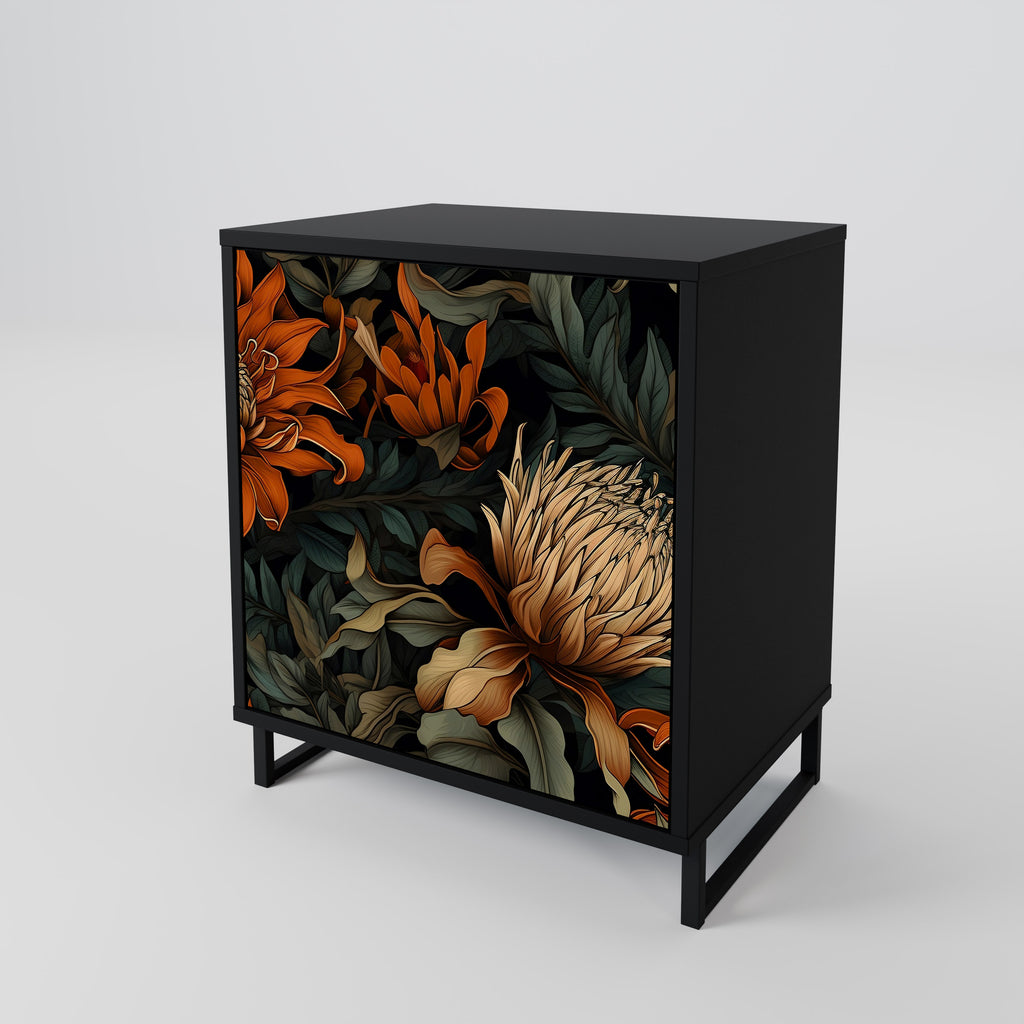 DAWN BLOOM Sideboard mit 1 Tür in Schwarz