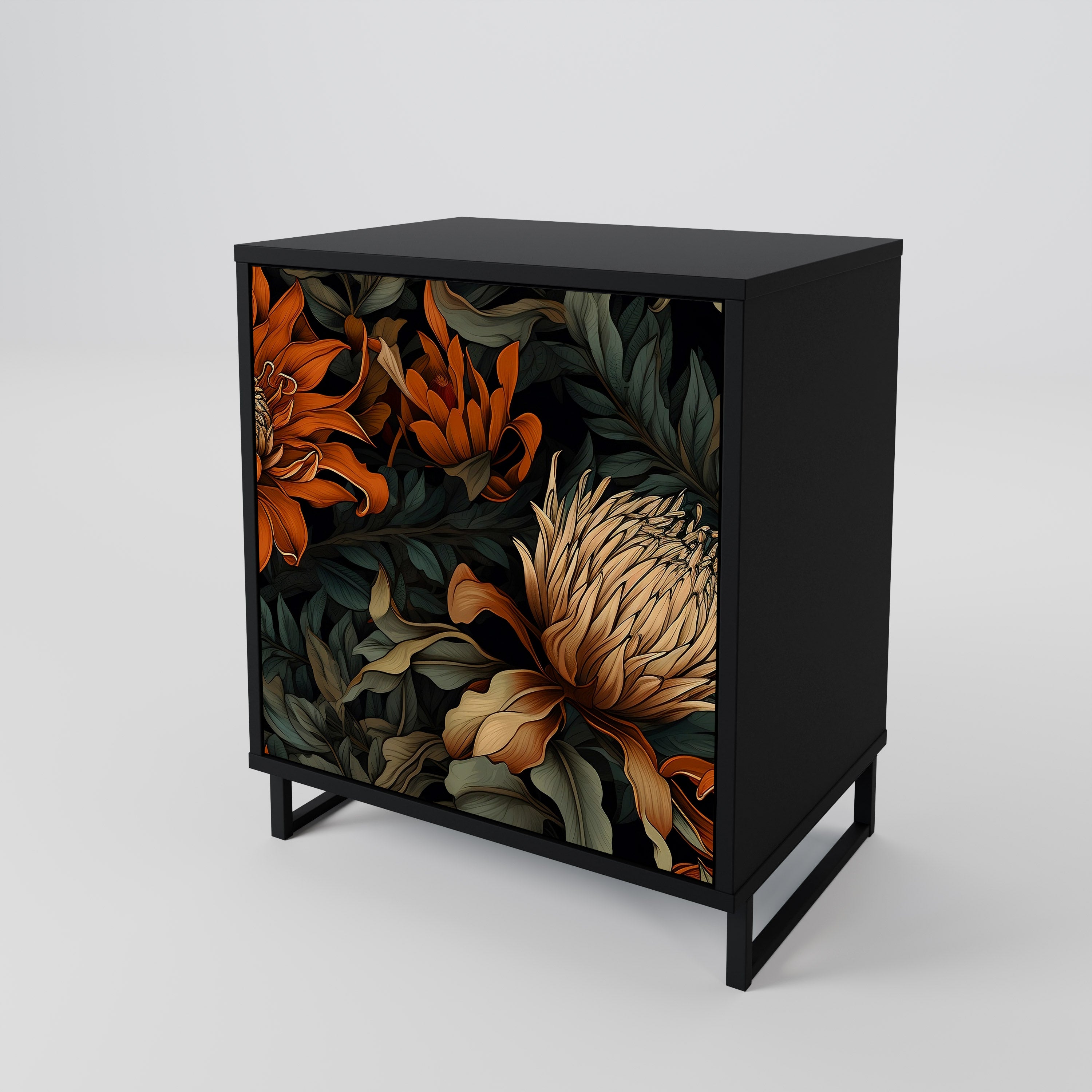 DAWN BLOOM Sideboard mit 1 Tür in Schwarz