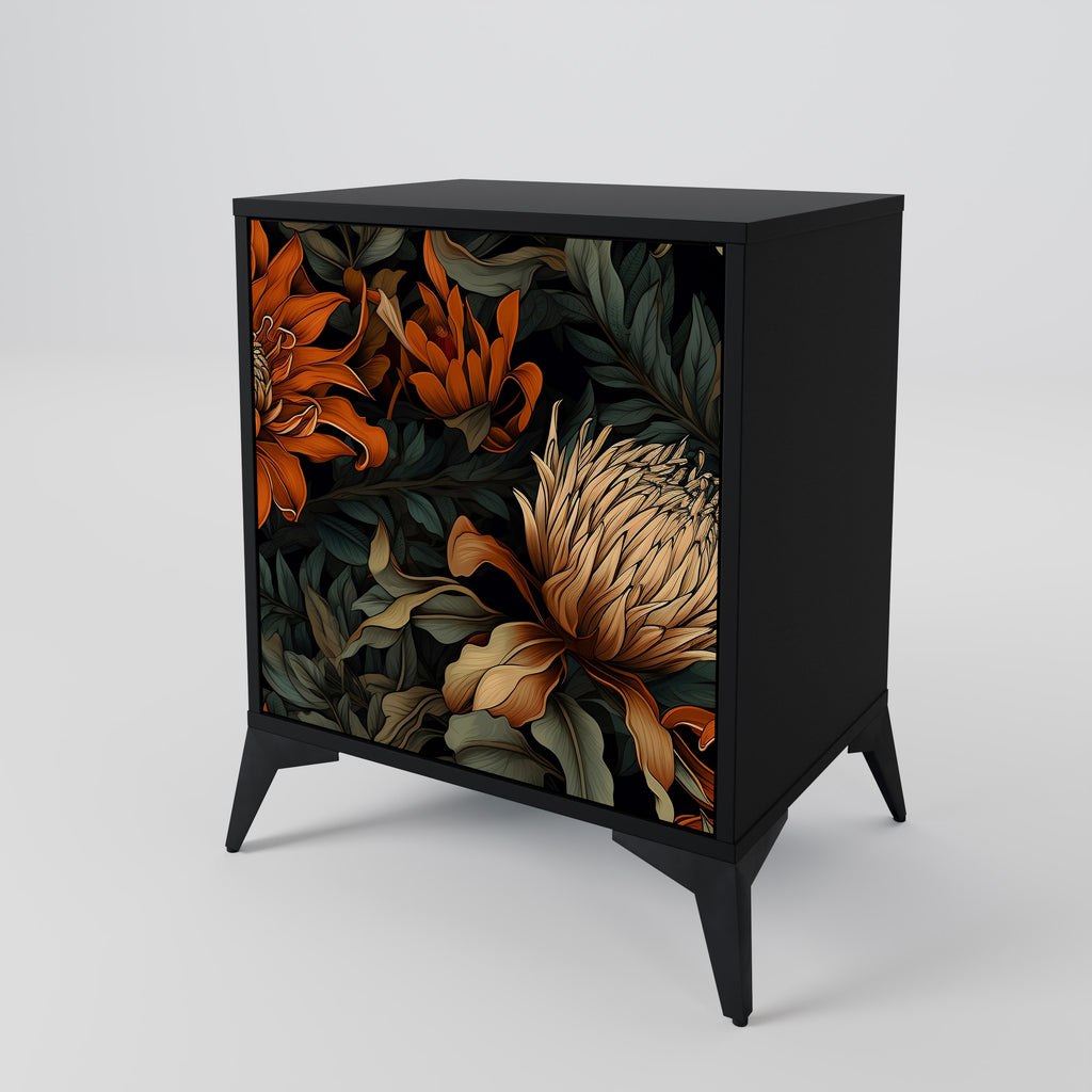 DAWN BLOOM Sideboard mit 1 Tür in Schwarz