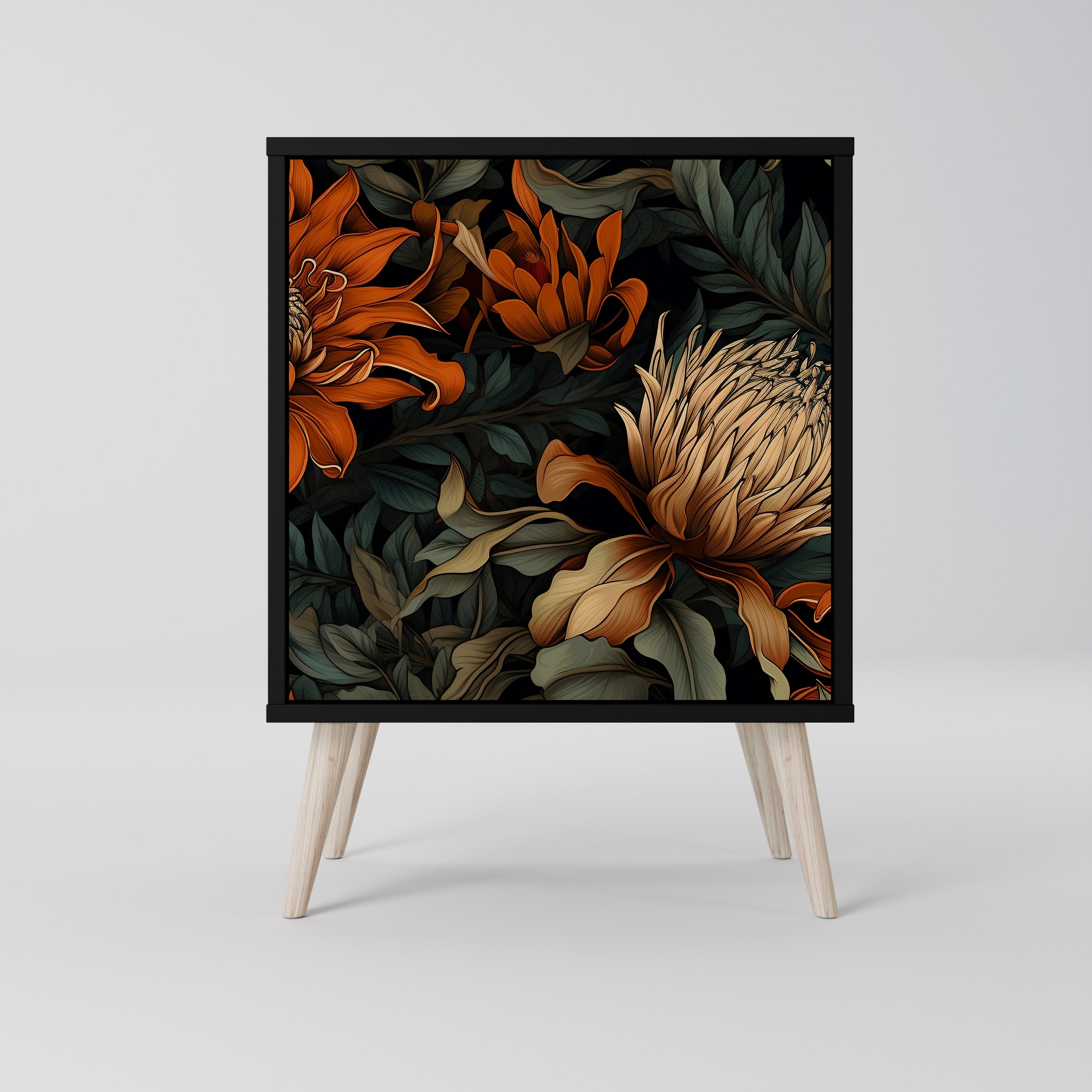 DAWN BLOOM Sideboard mit 1 Tür in Schwarz