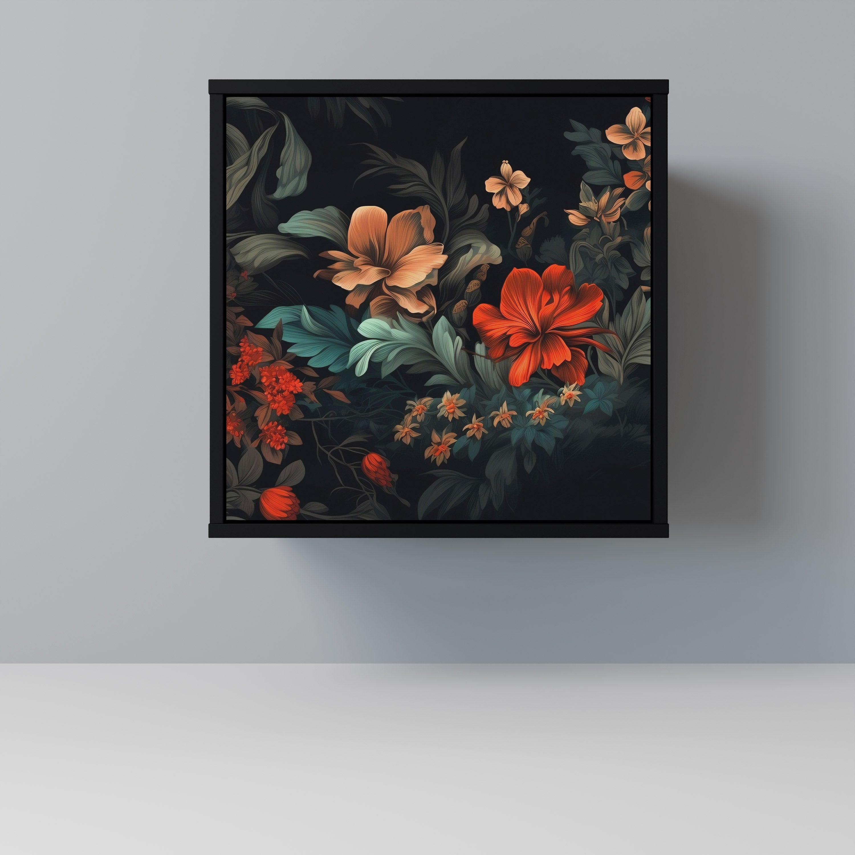 IMAGINARY BLOSSOM Sideboard mit 1 Tür in Schwarz